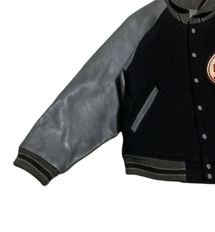 Vintage Vintage Hockey Scene Sleeve Leather Wool Varsity Jacket Size US M / EU 48-50 / 2 - 2 Thumbnail