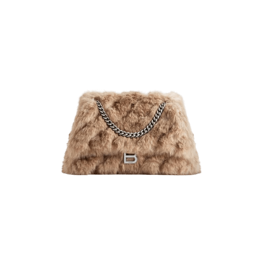 Balenciaga o1tr1nto0725 Size: OS / Crush Medium Chain Bag Fur in Brown Size ONE SIZE - 4 Thumbnail
