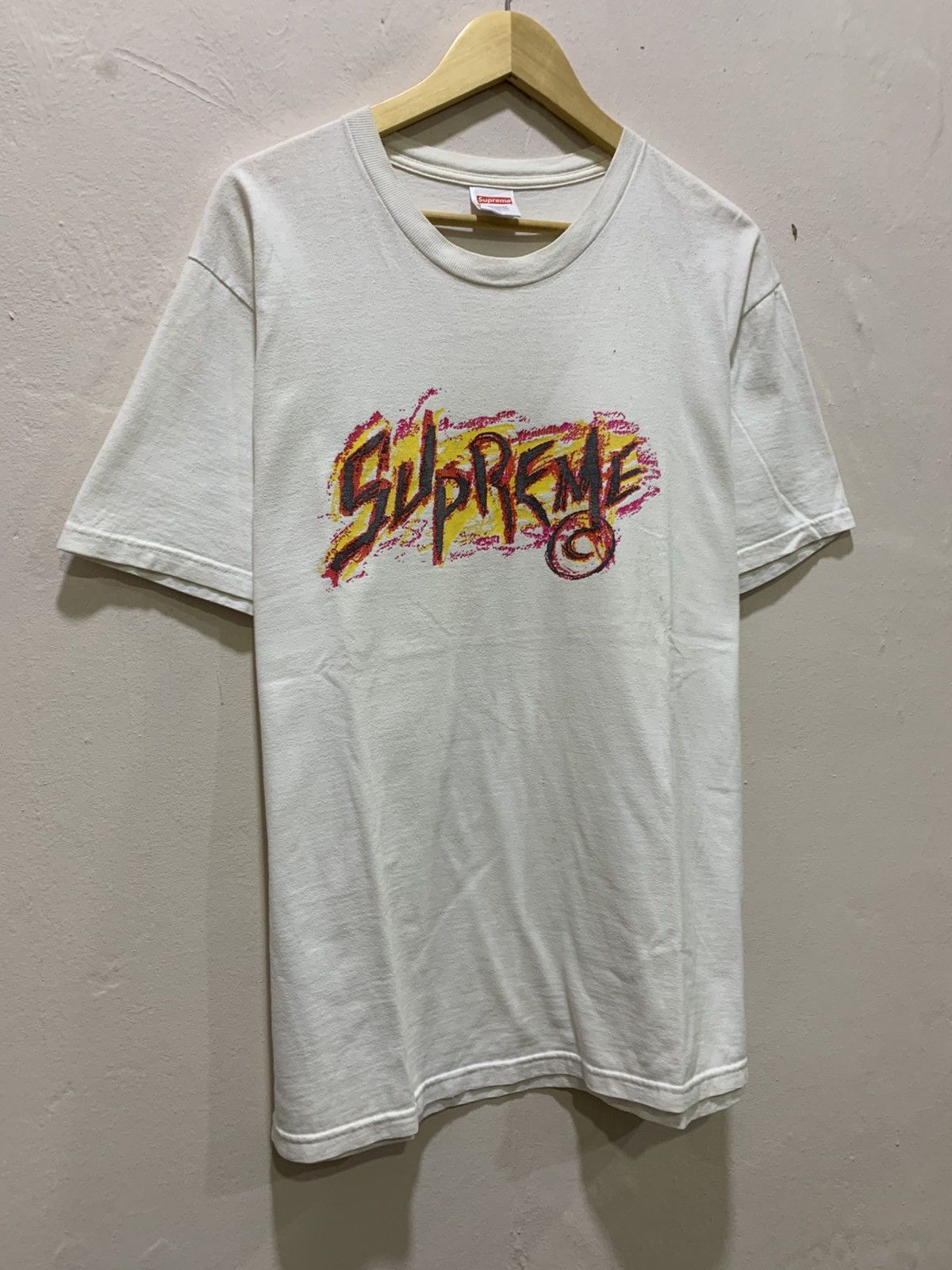 Supreme Supreme Scratch Tee- White -L Size US L / EU 52-54 / 3 - 2 Thumbnail