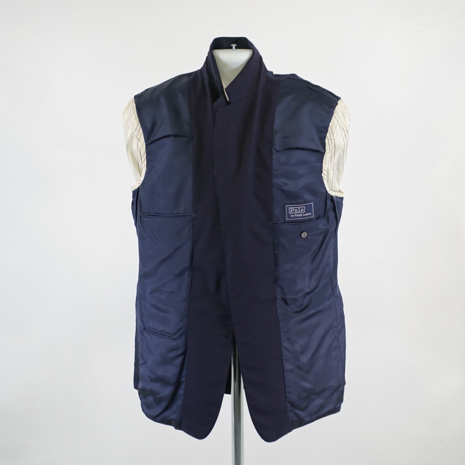 Polo Ralph Lauren Polo Ralph Lauren Flannel Wool Blue 2 Gold Button Blazer 44L Size 44L - 11 Thumbnail