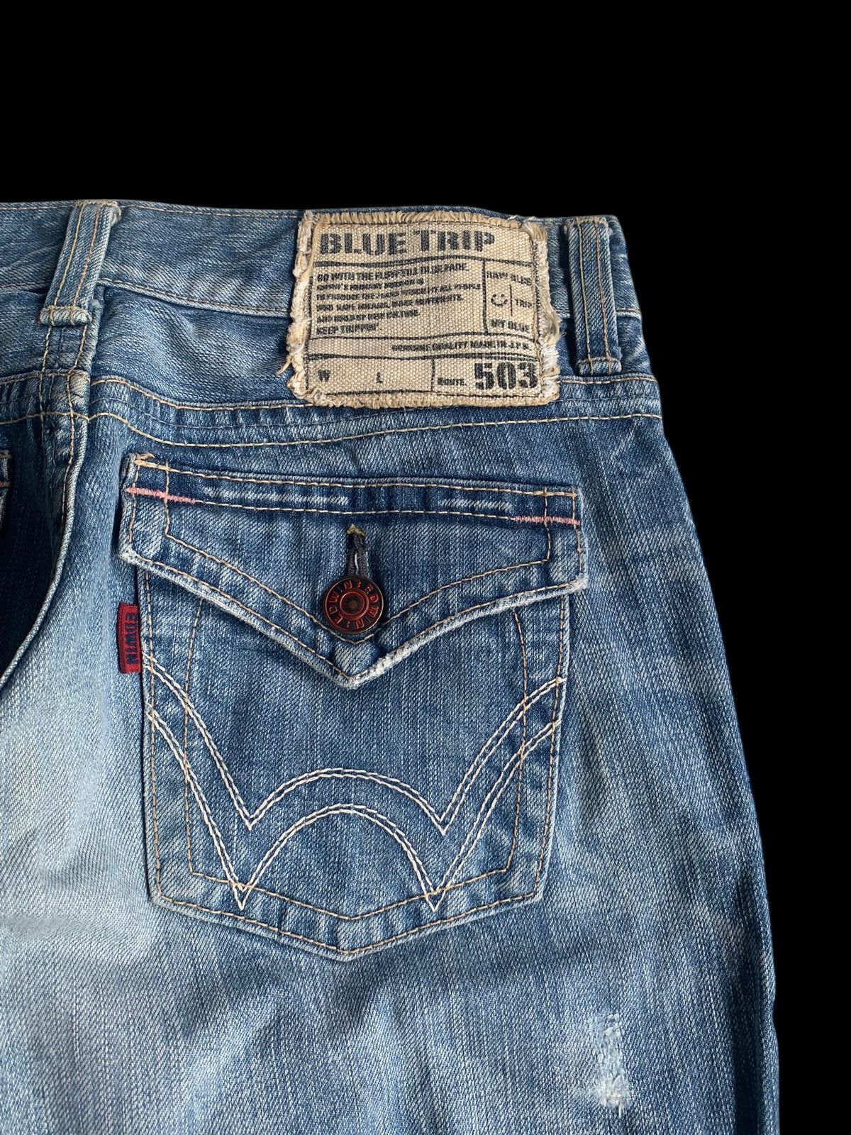 Edwin × If Six Was Nine × Kapital FLARE EDWIN 503 FADED PUNK STYLE DISTRESSED DENIM☠️🎌 Size US 30 / EU 46 - 10 Thumbnail