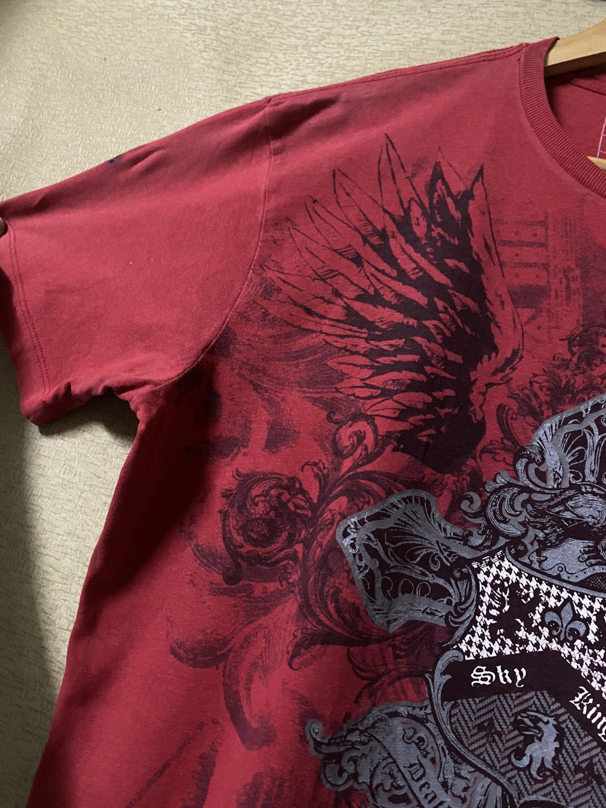 Affliction × Avirex Avirex Grunge Affliction Cross Wings Tee Size US XL / EU 56 / 4 - 3 Thumbnail