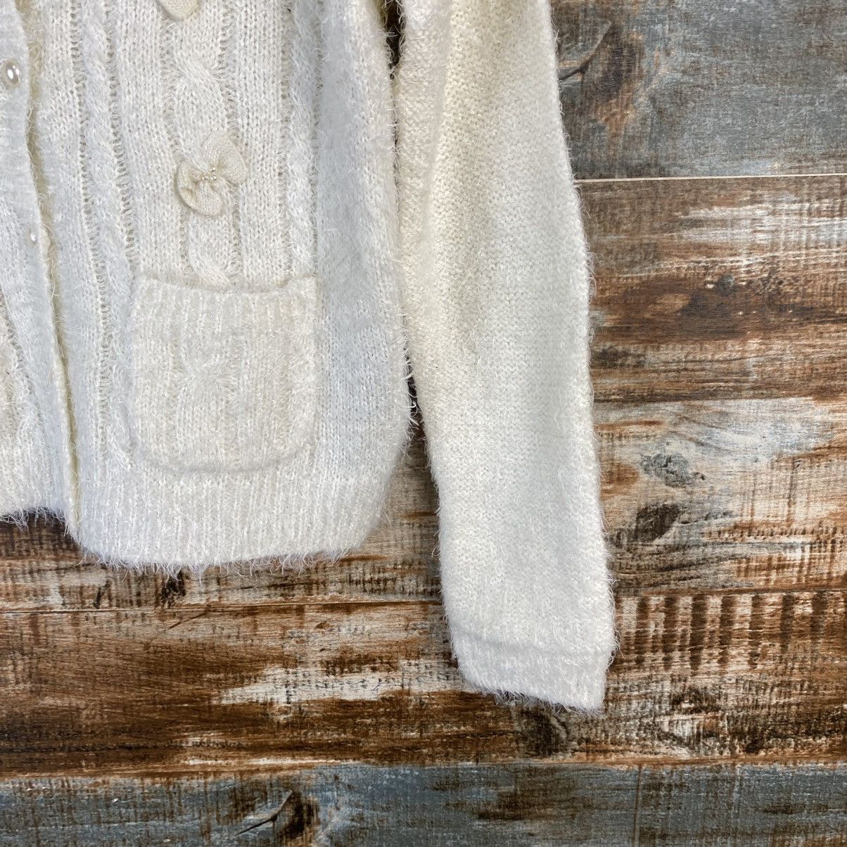 Japanese Brand DL Cecil Mcbee White Cardigan Knitwear #C1087 Size S / US 4 / IT 40 - 8 Thumbnail