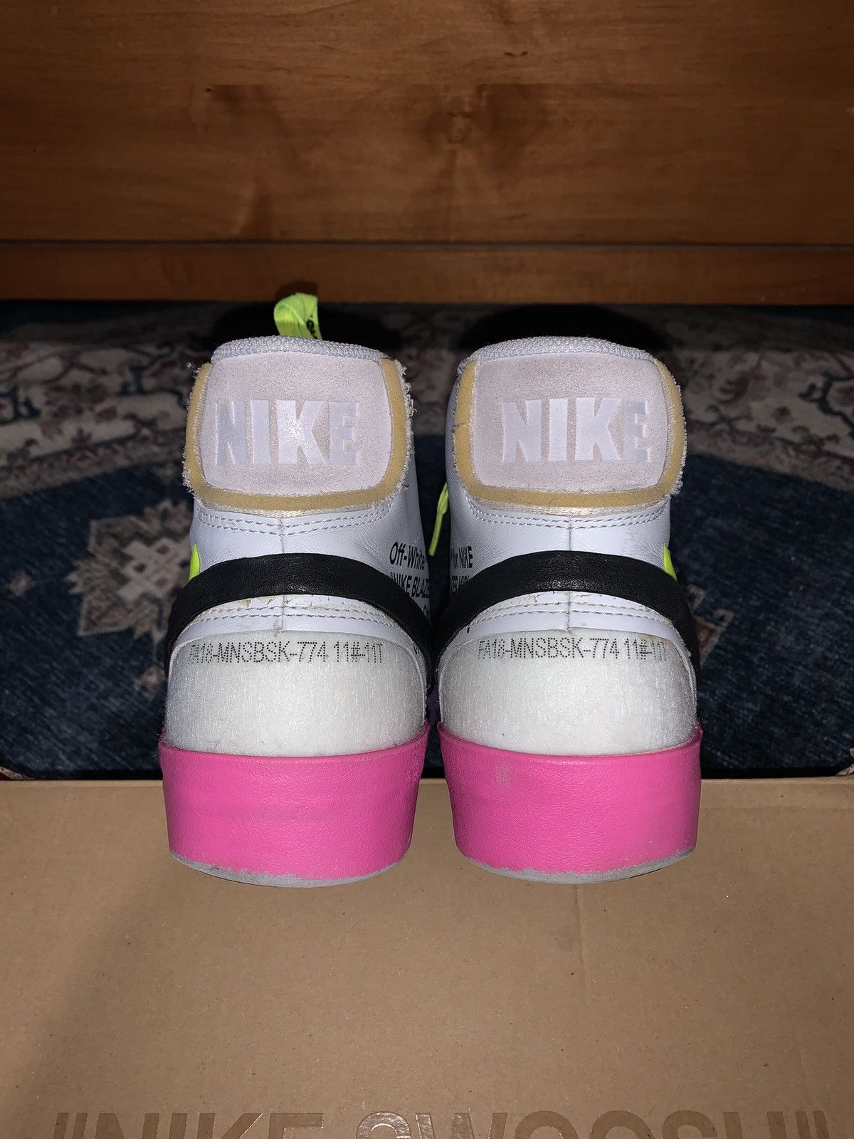 Nike 2018 Nike Blazer Mid Off-White Wolf Grey Serena Queen Size US 11.5 / EU 44-45 - 6 Thumbnail