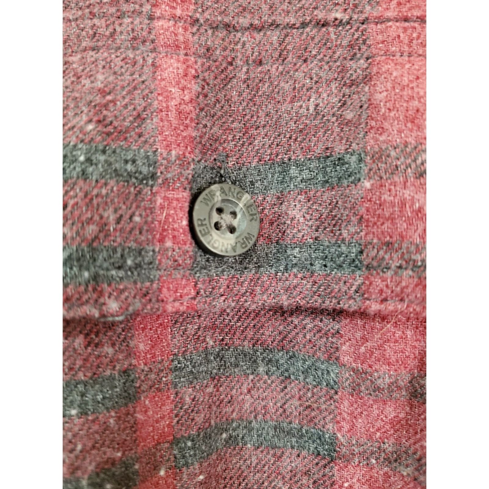 Wrangler Wrangler Shacket Flannel Button-Up Red Dark Gray L Large Size US L / EU 52-54 / 3 - 3 Thumbnail