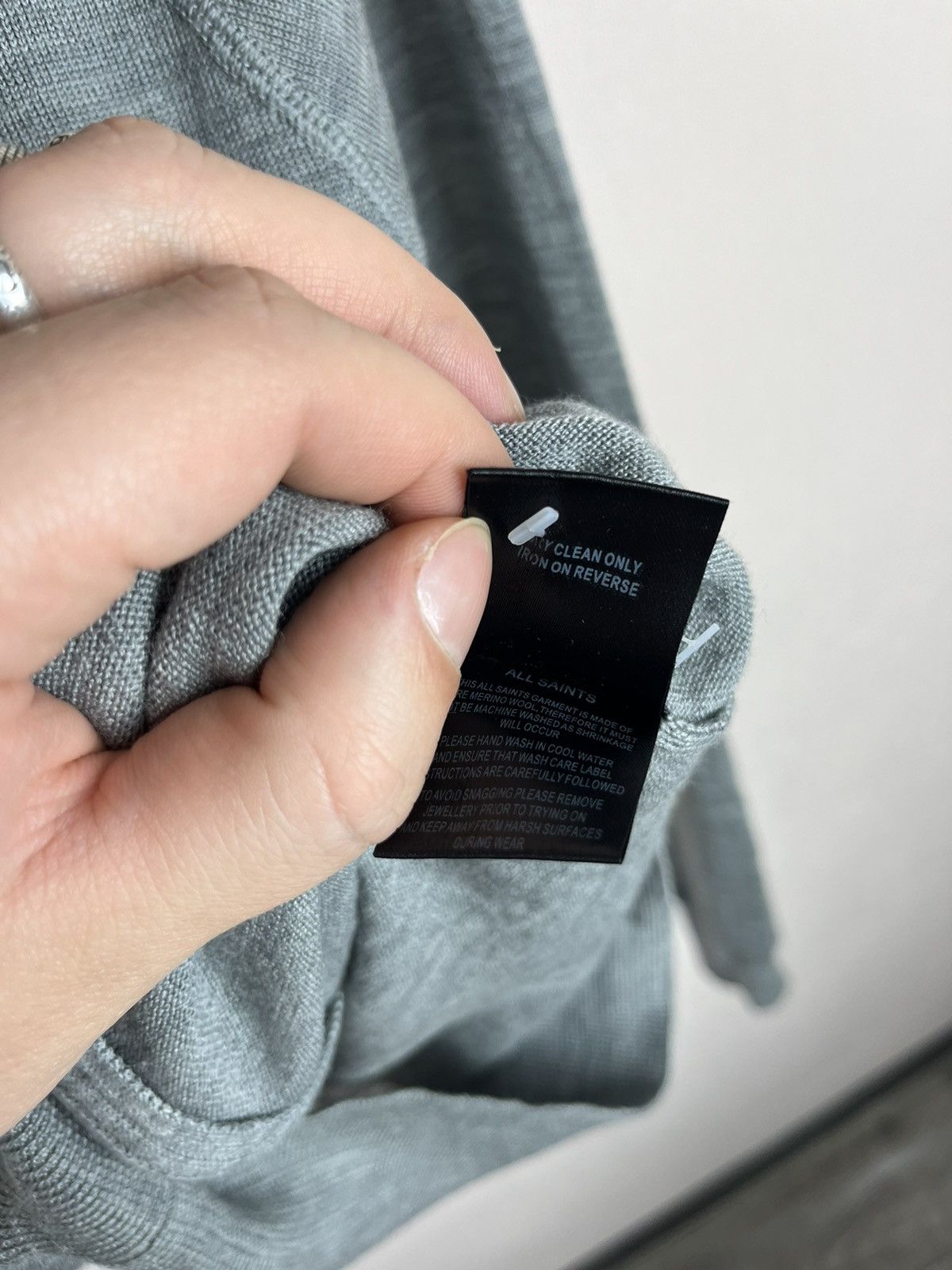 Allsaints AllSaints Spitalfields Merino Wool Sweater Zip Hoodie Gray Size US S / EU 44-46 / 1 - 9 Thumbnail