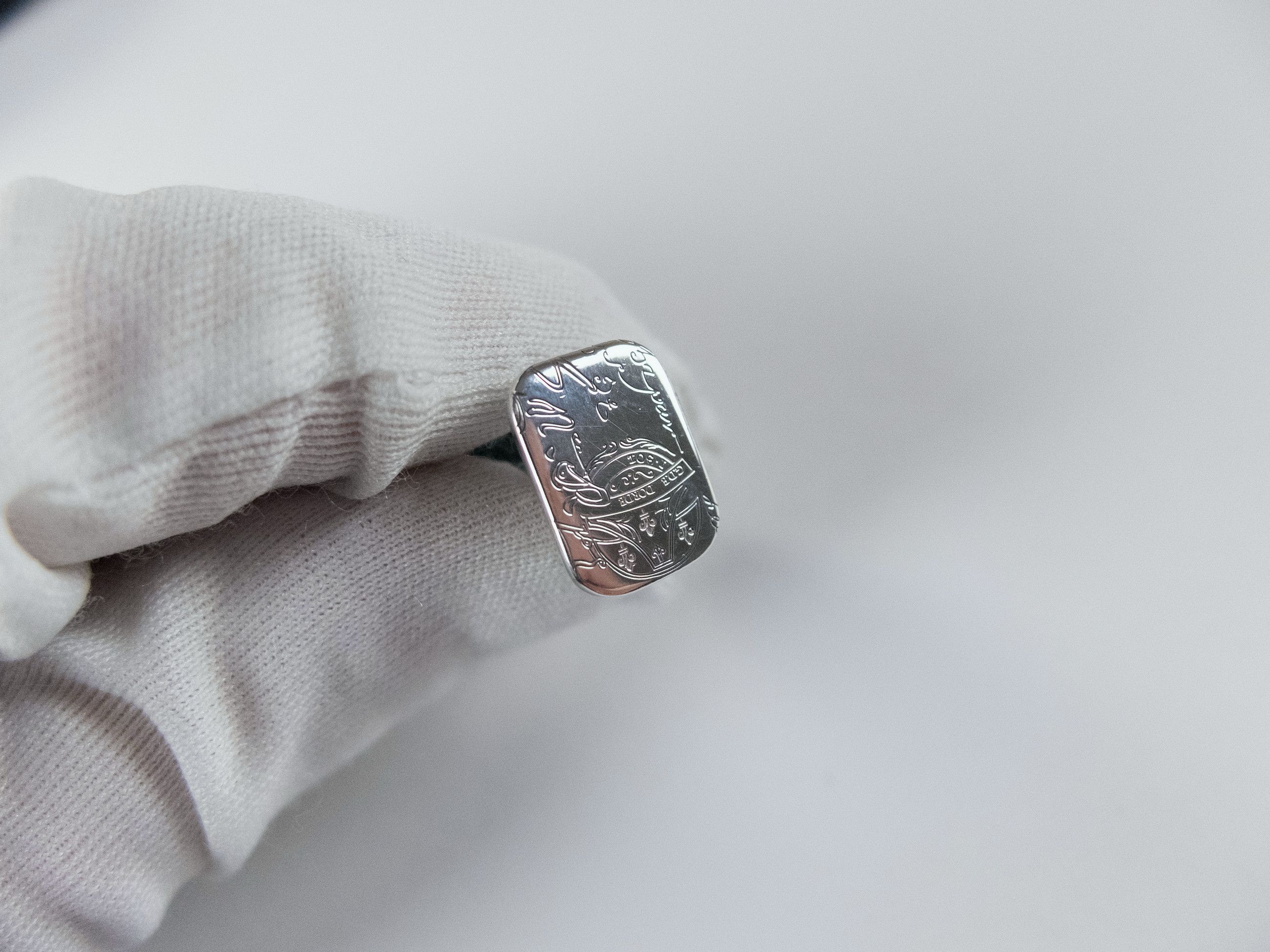 Berluti BERLUTI Paris Scritto engraved silver cufflinks Italy Size ONE SIZE - 3 Thumbnail