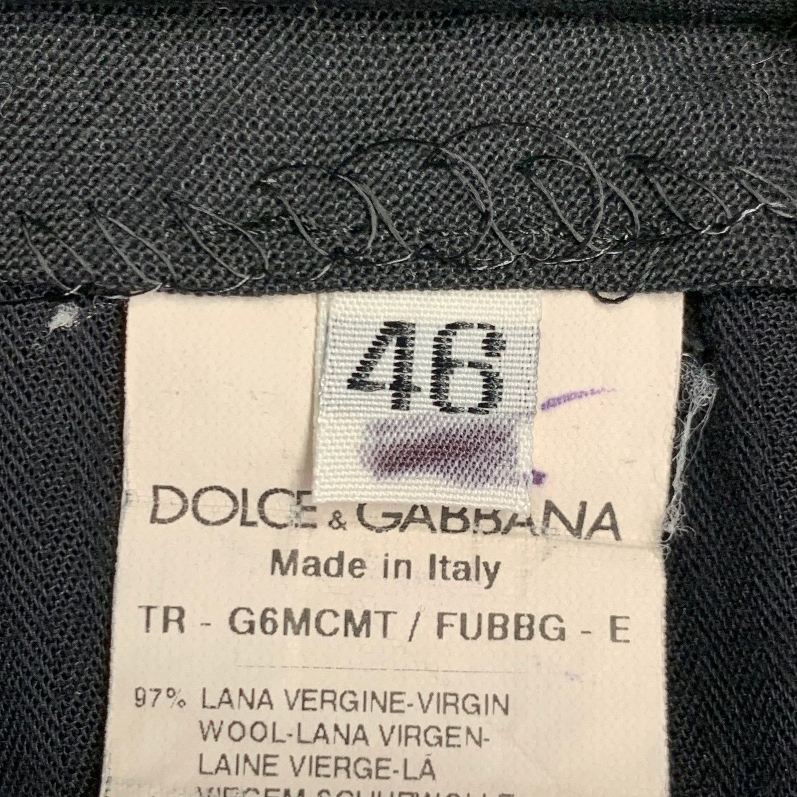 Dolce & Gabbana DOLCE & GABBANA Size 30 Black Wool Blend Zip Fly Dress Pants Size US 30 / EU 46 - 4 Thumbnail