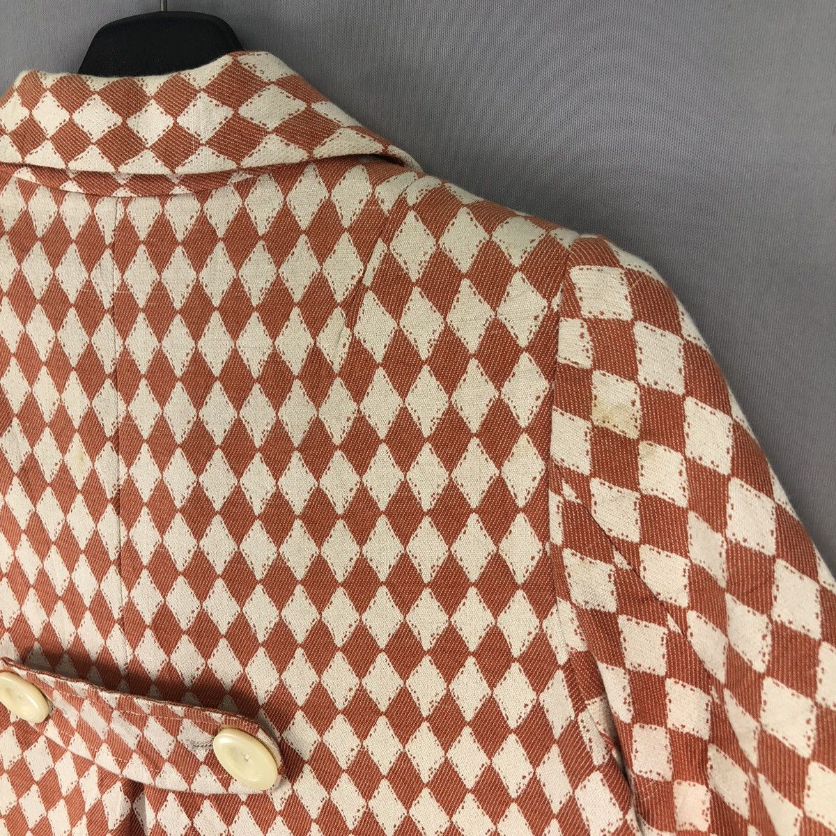 Japanese Brand × Vintage Vintage Cropped Women Jacket Diamond Pattern by Rope Picnic Size S / US 4 / IT 40 - 5 Thumbnail