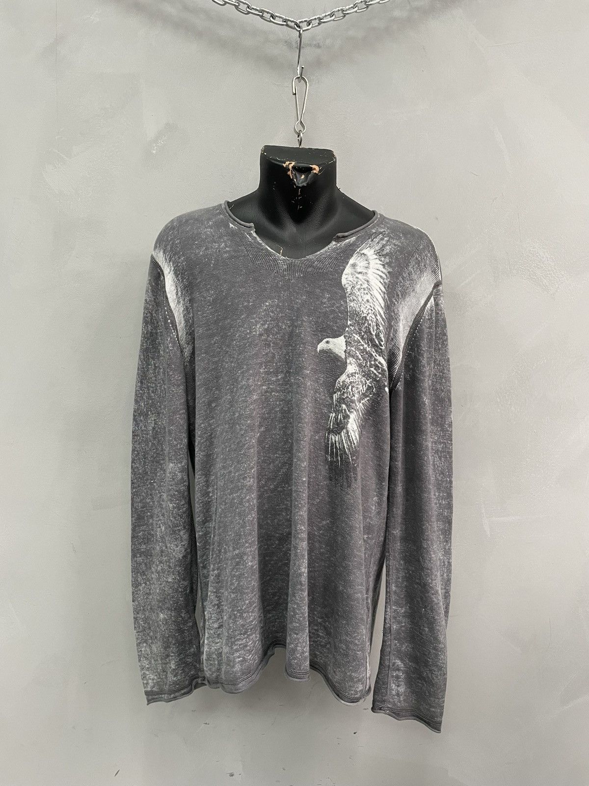 Armani Exchange Armani Exchange grey eagle print Y2K washed longsleeve Size US M / EU 48-50 / 2 - 1 Thumbnail