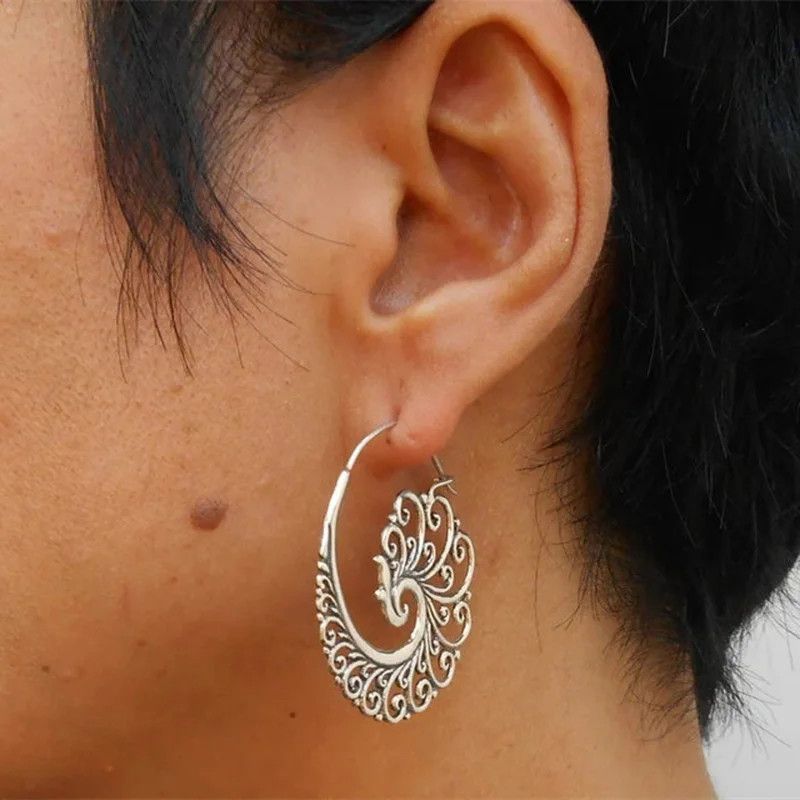 Other Vintage Metal Hoop Drop Earrings Size ONE SIZE - 2 Thumbnail