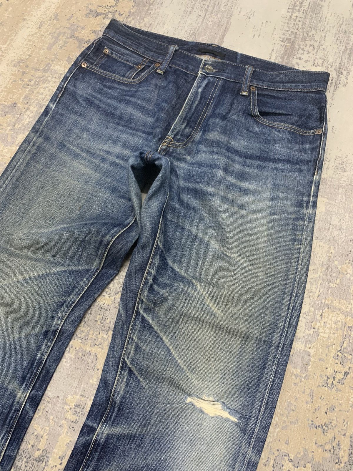 Japanese Brand Vtg Japanese Uniqlo Baggy Faded Jeans W34x27 Size US 34 / EU 50 - 3 Thumbnail