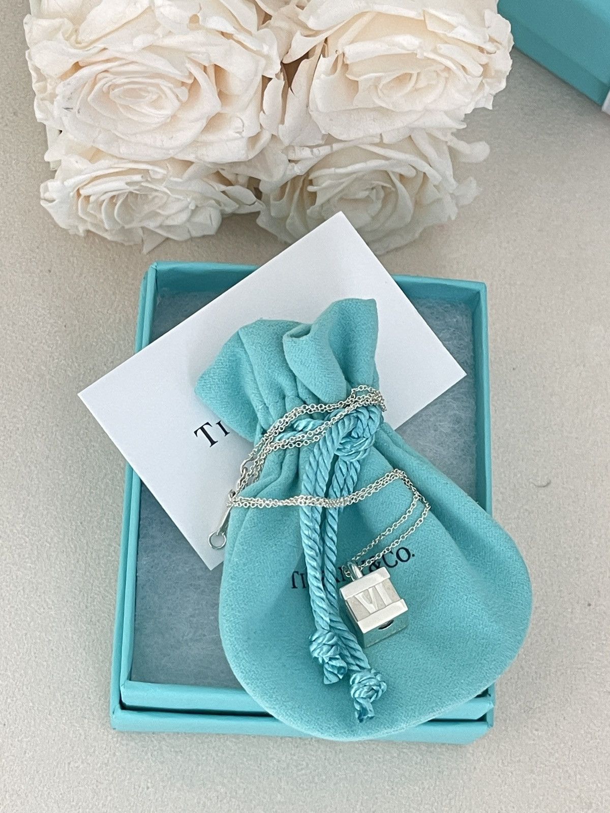 Tiffany & Co. Tiffany & Co. Atlas Cube Necklace Silver 16” NEW $500 Size ONE SIZE - 17 Thumbnail