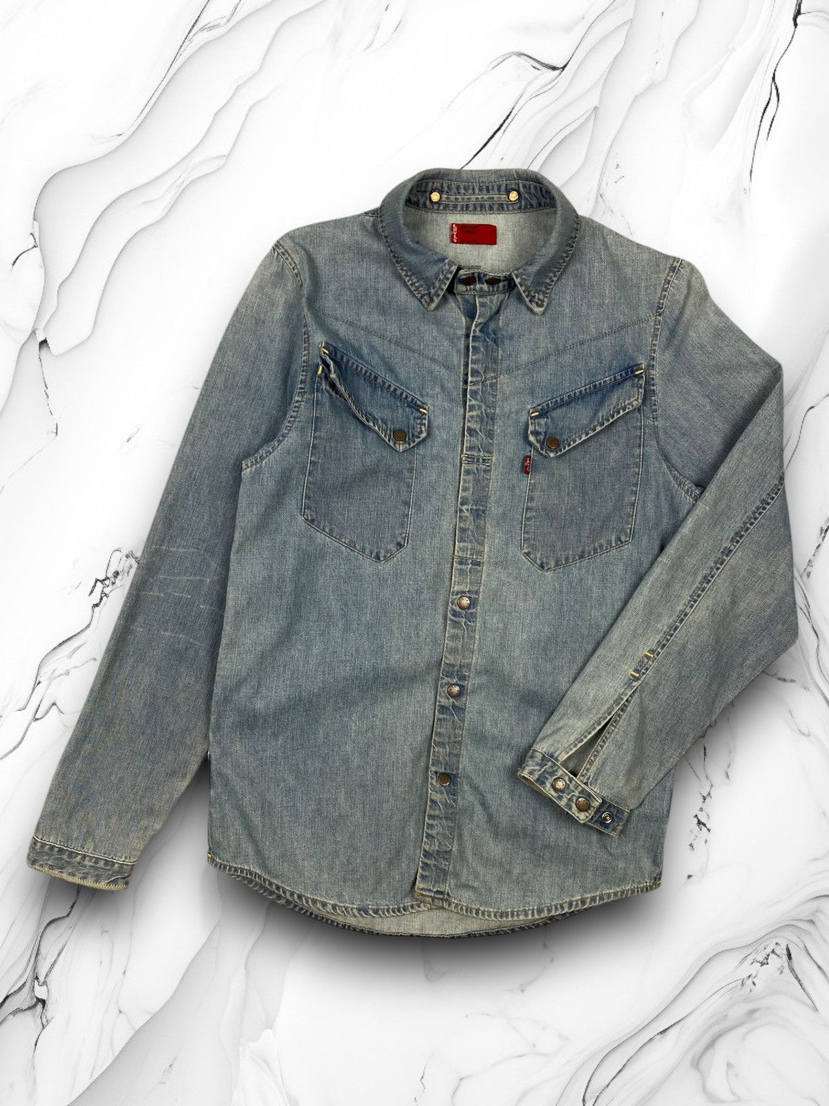 Levi's Vintage Levi’s Red Tab Denim Overshot Jacket Avant Garde Size US XS / EU 42 / 0 - 1 Thumbnail