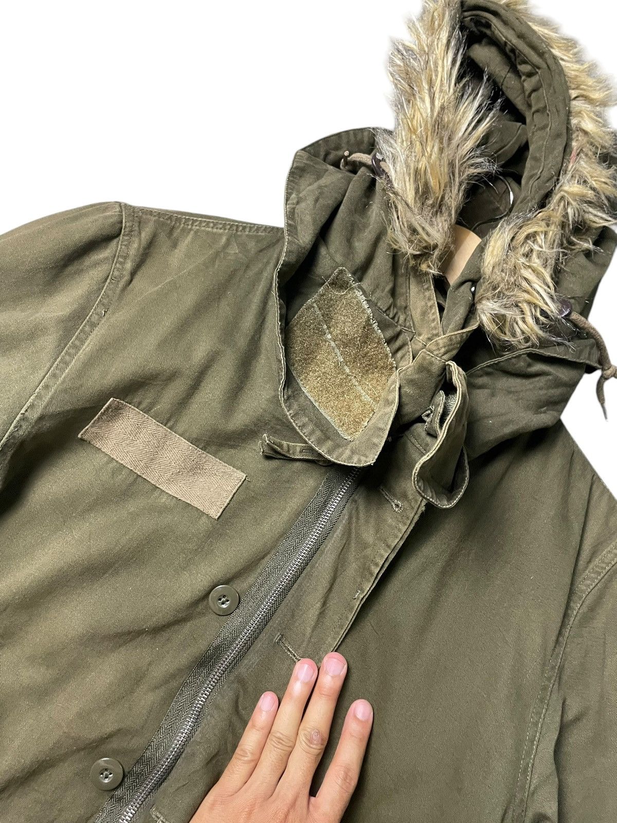 Japanese Brand × Vintage REVO Japanese Brand Military Hooded Jacket (97) Size US XS / EU 42 / 0 - 5 Thumbnail
