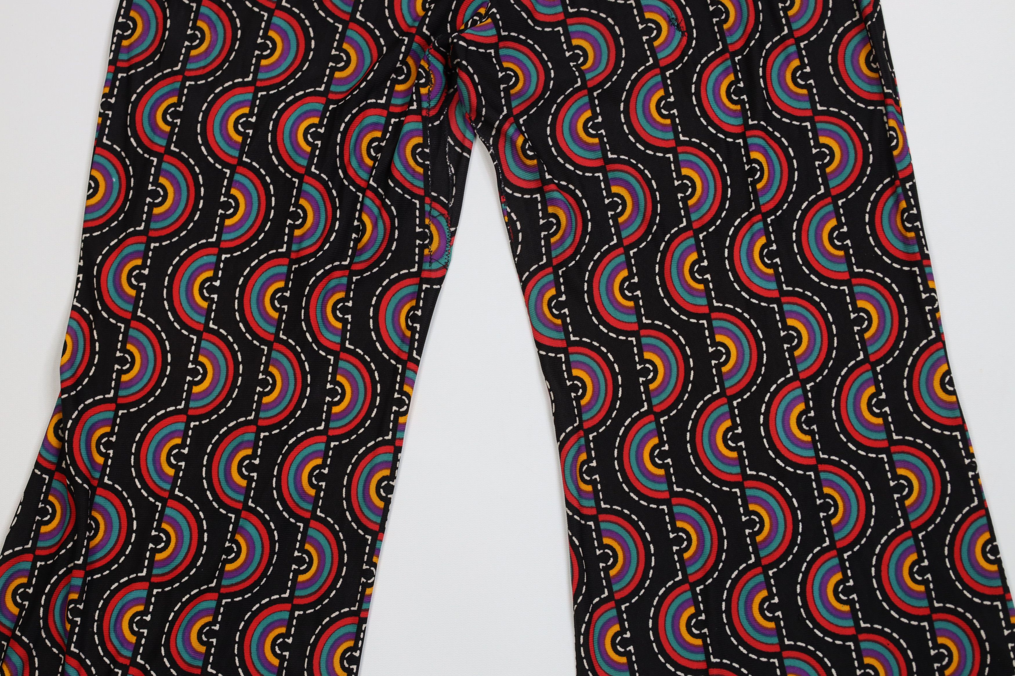 Vintage Vintage 60s 70s Boho Hippie Knit Bell Bottoms Pants Size 28" / US 6 / IT 42 - 10 Thumbnail