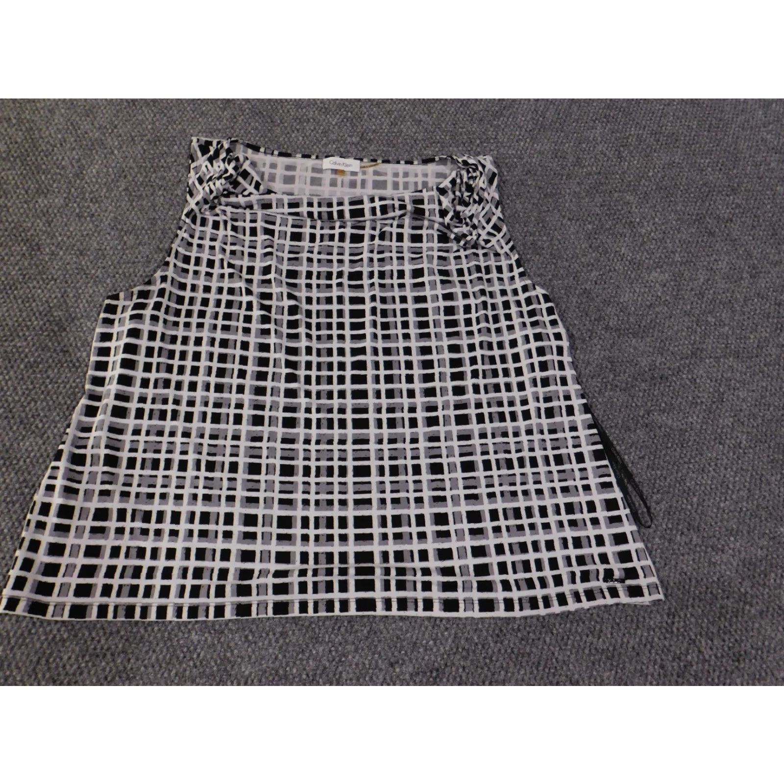 Calvin Klein Calvin Klein Blouse Womens 3X Sleeveless Geometric Print Black White Top Size XXL / US 16-18 / IT 52-54 - 3 Thumbnail
