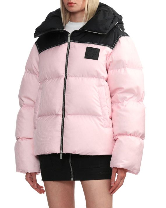 Off-White o1s22i1n0824 Oversized Down Jacket in Pink/Black Size M / US 6-8 / IT 42-44 - 3 Thumbnail