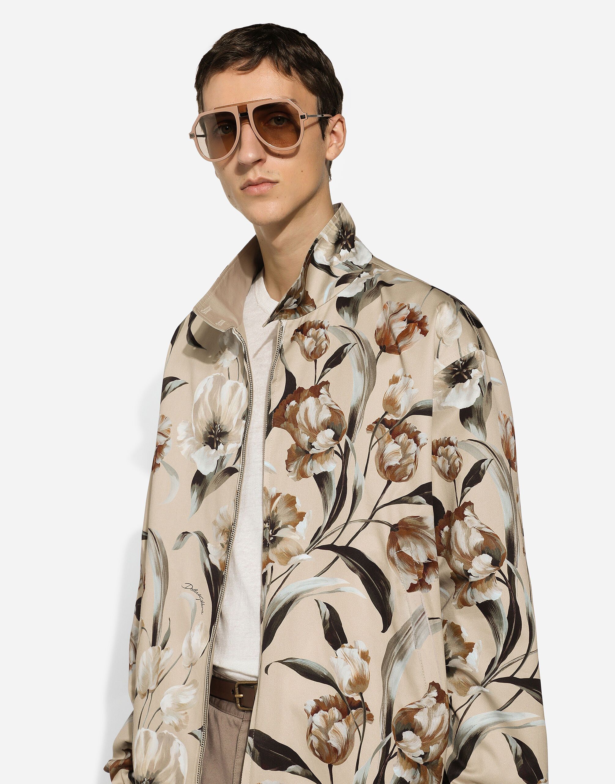 Dolce & Gabbana o1s22i1n0924 Reversible Floral Print Jacket in Beige Size US M / EU 48-50 / 2 - 6 Thumbnail