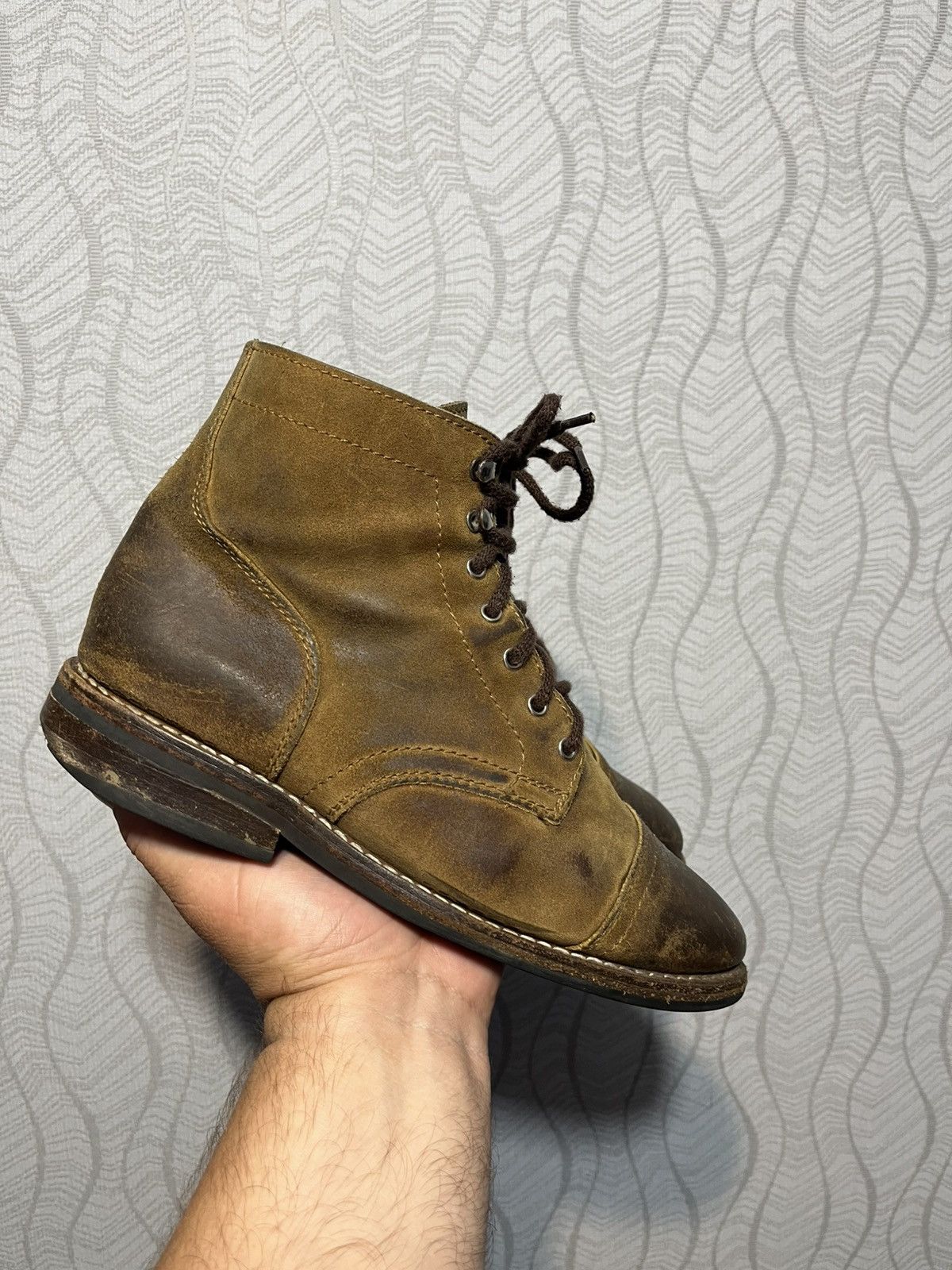 Thursday Boot Company Thursday Vintage Captain Brown Suede Chukka Distressed Boots Size US 8.5 / EU 41-42 - 2 Thumbnail
