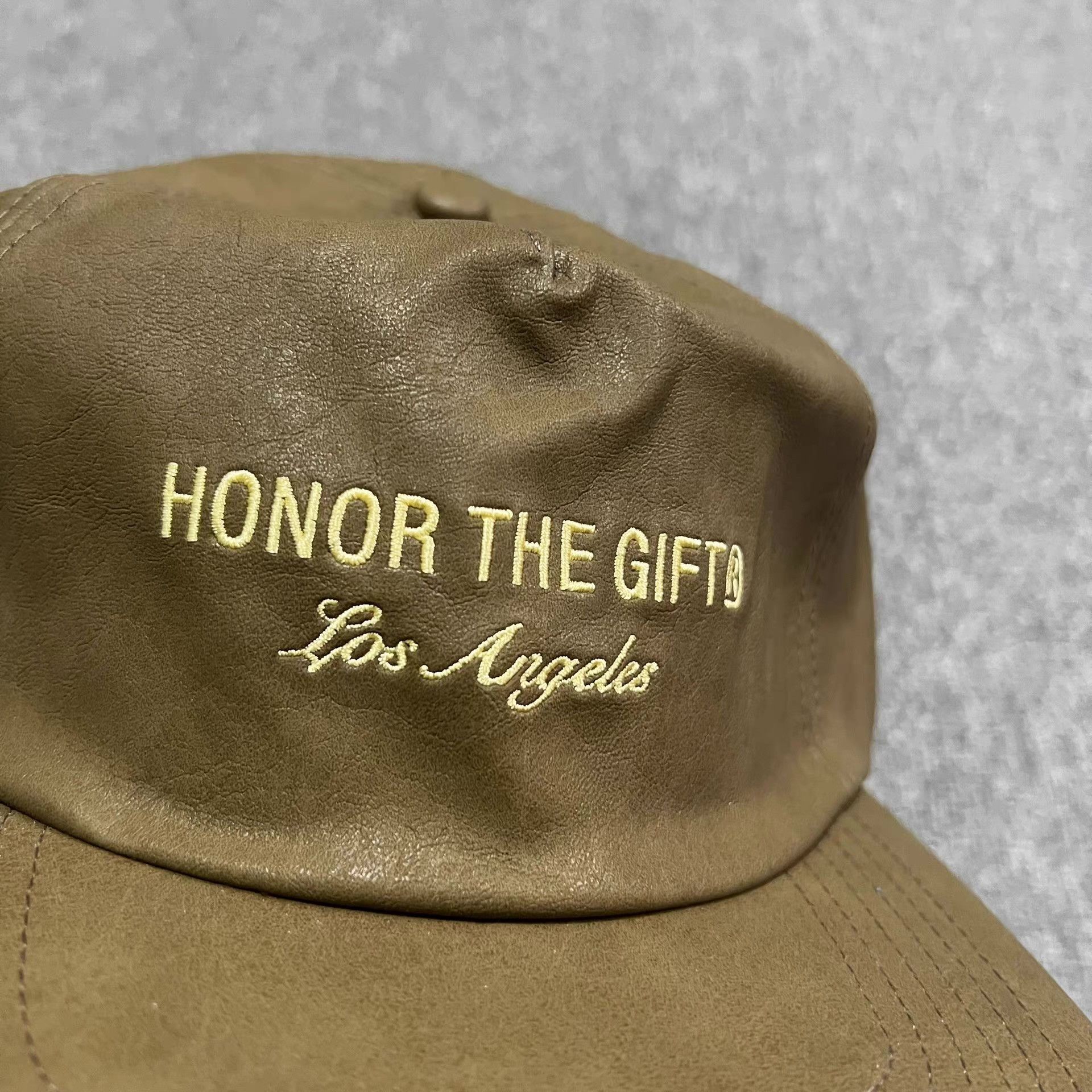 Honor the Gift Honor the Gift PU Leather Embroidered Baseball Cap Q7 Size ONE SIZE - 2 Thumbnail