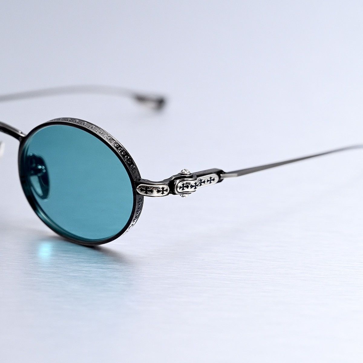 Chrome Hearts CHROME HEARTS HONEY DIPPED PEWTER SUNGLASSES Size ONE SIZE - 3 Thumbnail