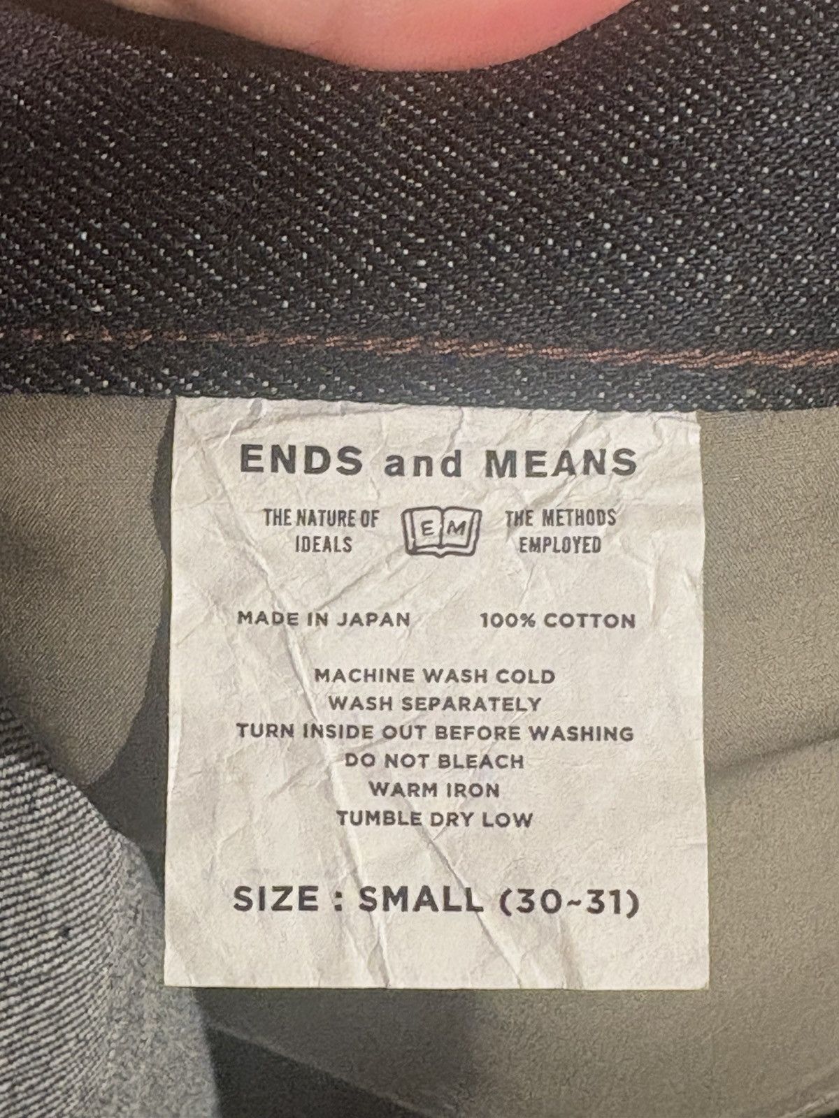 ENDS and MEANS ENDS and MEANS Japanese Selvedge Denim Size US 30 / EU 46 - 5 Thumbnail