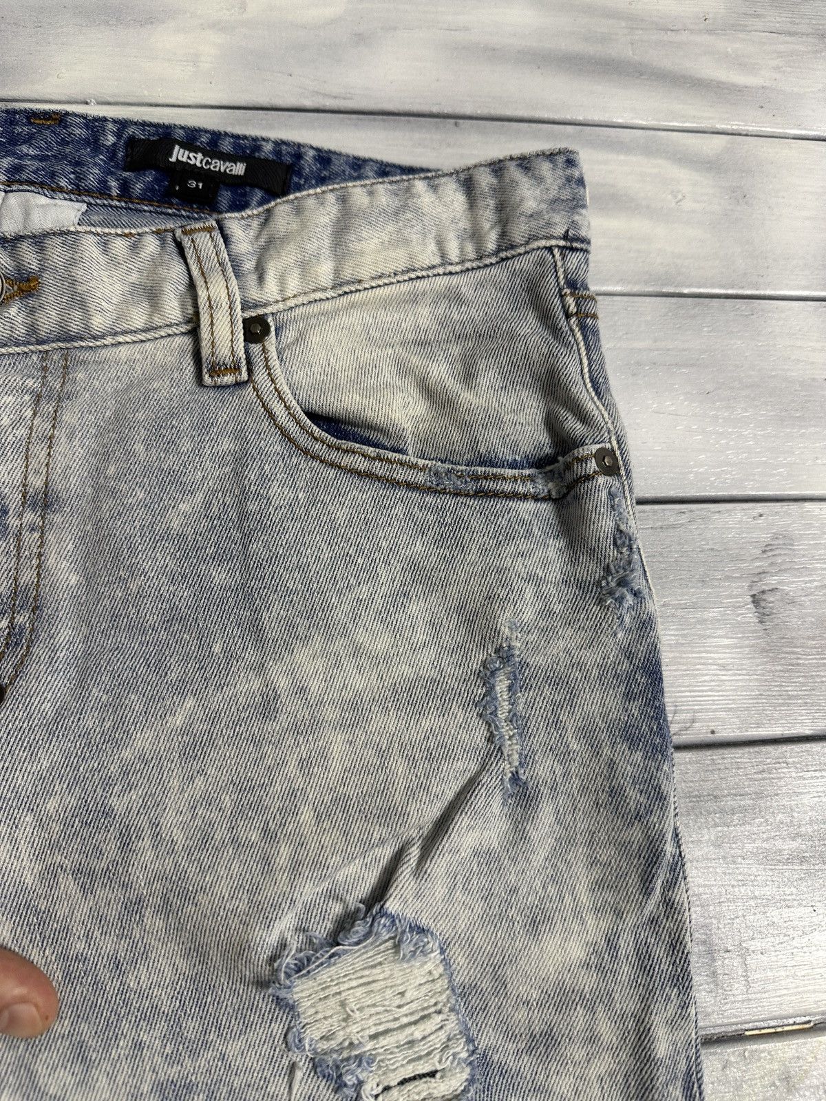 Just Cavalli Rare Luxury Jeans Just Cavalli Distressed Denim Size 31 Size US 31 - 5 Thumbnail