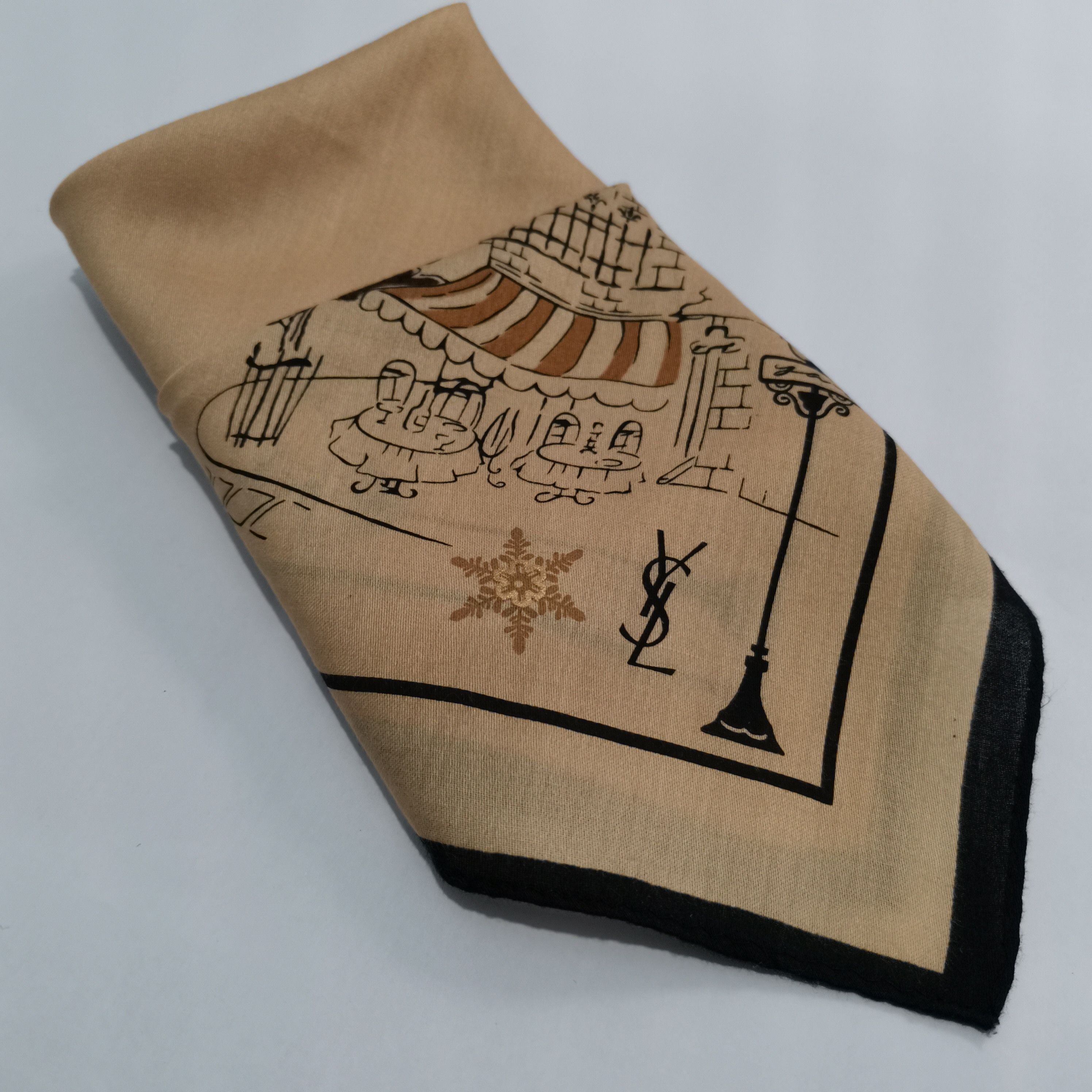 Yves Saint Laurent YVES SAINT LAURENT HANDKERCHIEF/ BANDANA/ SCARF Size ONE SIZE - 1 Thumbnail