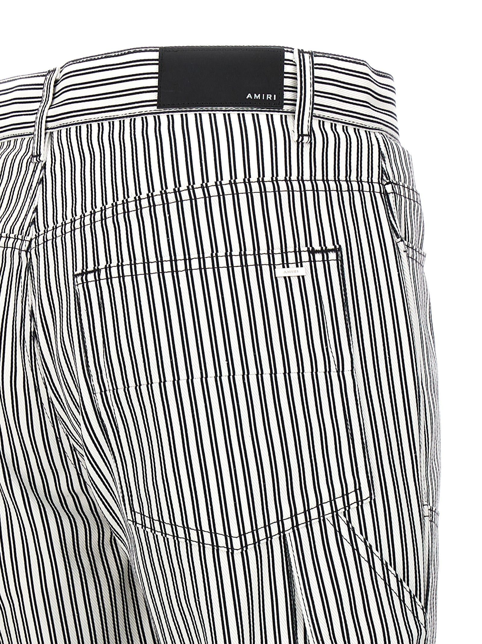 Amiri o1y0525 Logo Cargo Pant in White/Black Size US 32 / EU 48 - 3 Thumbnail