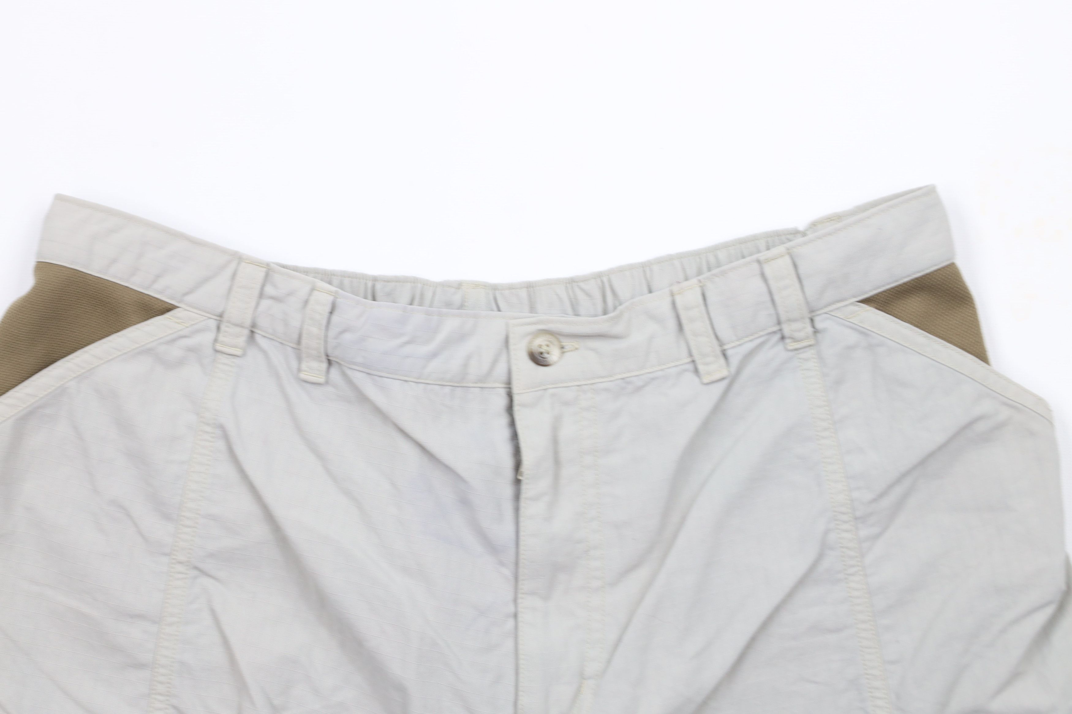Columbia × Vintage Vintage 90s Columbia Above Knee Ripstop Cargo Shorts Beige Size US 34 / EU 50 - 2 Thumbnail