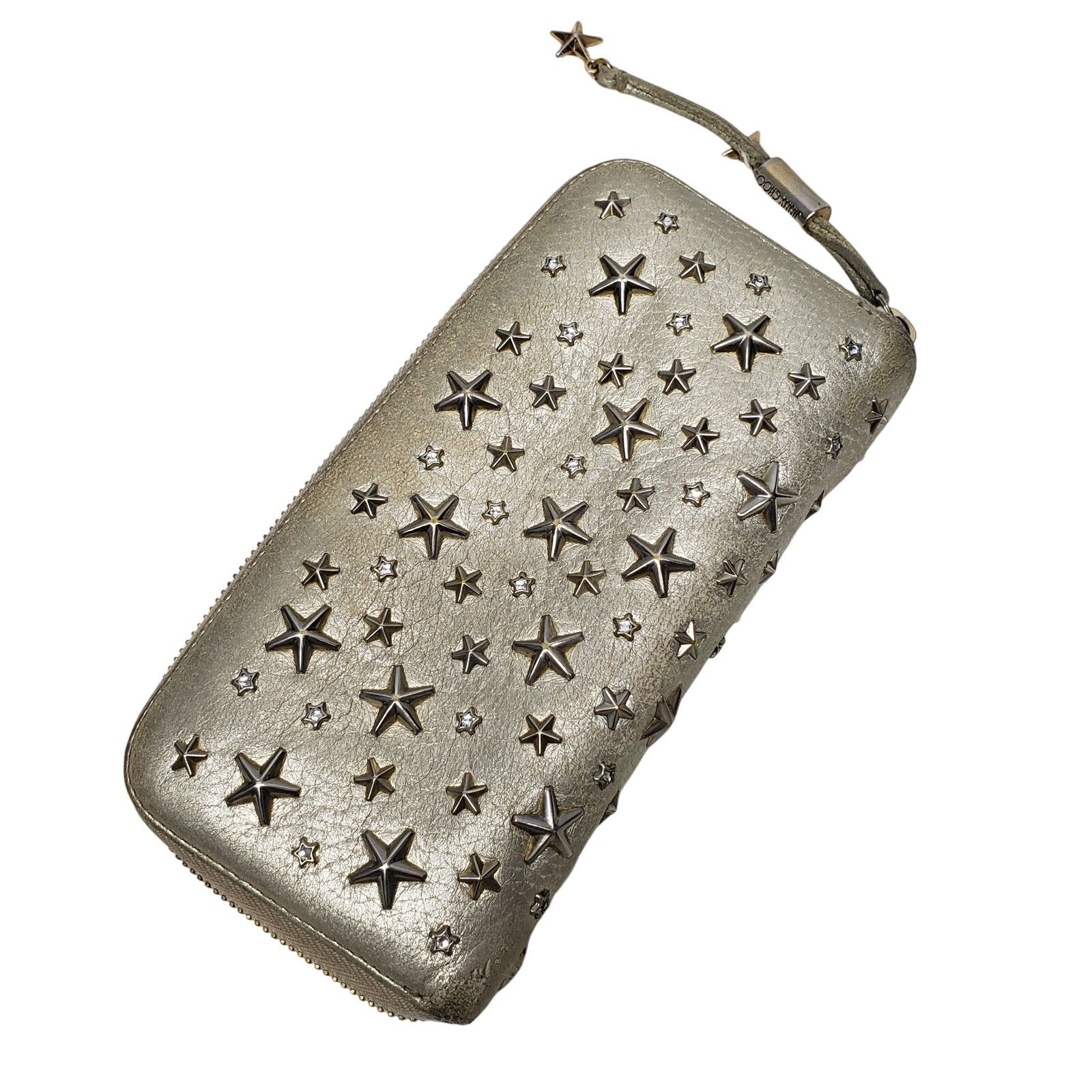 Jimmy Choo JIMMY CHOO Filipa Star Studded Wallet Leather Rhinestone Size ONE SIZE - 3 Thumbnail