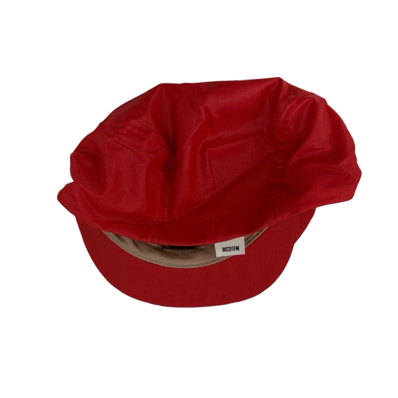 Vintage VINTAGE Cabbie Driver's Flat Cap Hat Adult M Red 90s Deadstock NWOT Made in USA Mens Size ONE SIZE - 3 Thumbnail