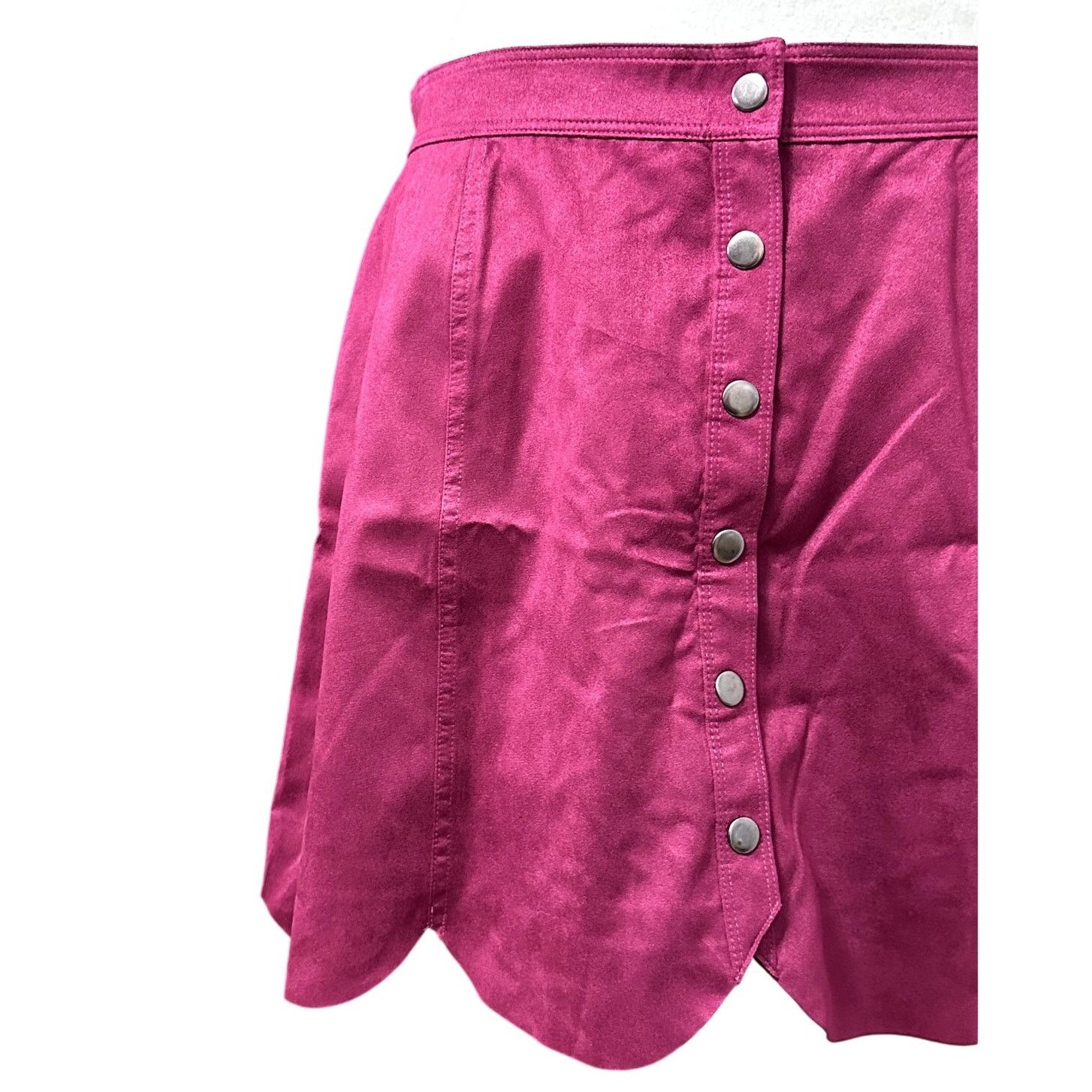 Other Red Camel A-Line Mini Skirt Scalloped Hem Retro Red W US XS Size 26" / US 2 / IT 38 - 2 Thumbnail