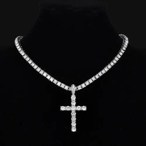 Jewelry Hip Hop Cross Pendant Necklace Size ONE SIZE - 1 Thumbnail