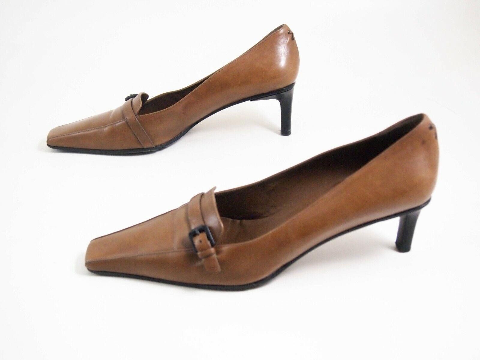 Gucci Gucci Mid Heel Pumps Brown Leather Womens US 10 C EU 40 Size US 10 / IT 40 - 2 Thumbnail