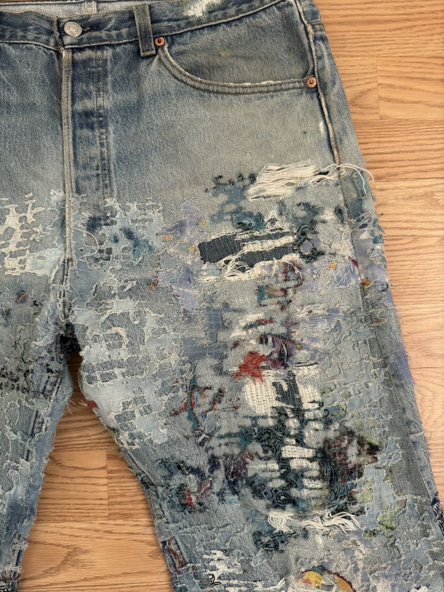 Ends Repair Ends Repair Boro Denim Size US 33 - 6 Thumbnail