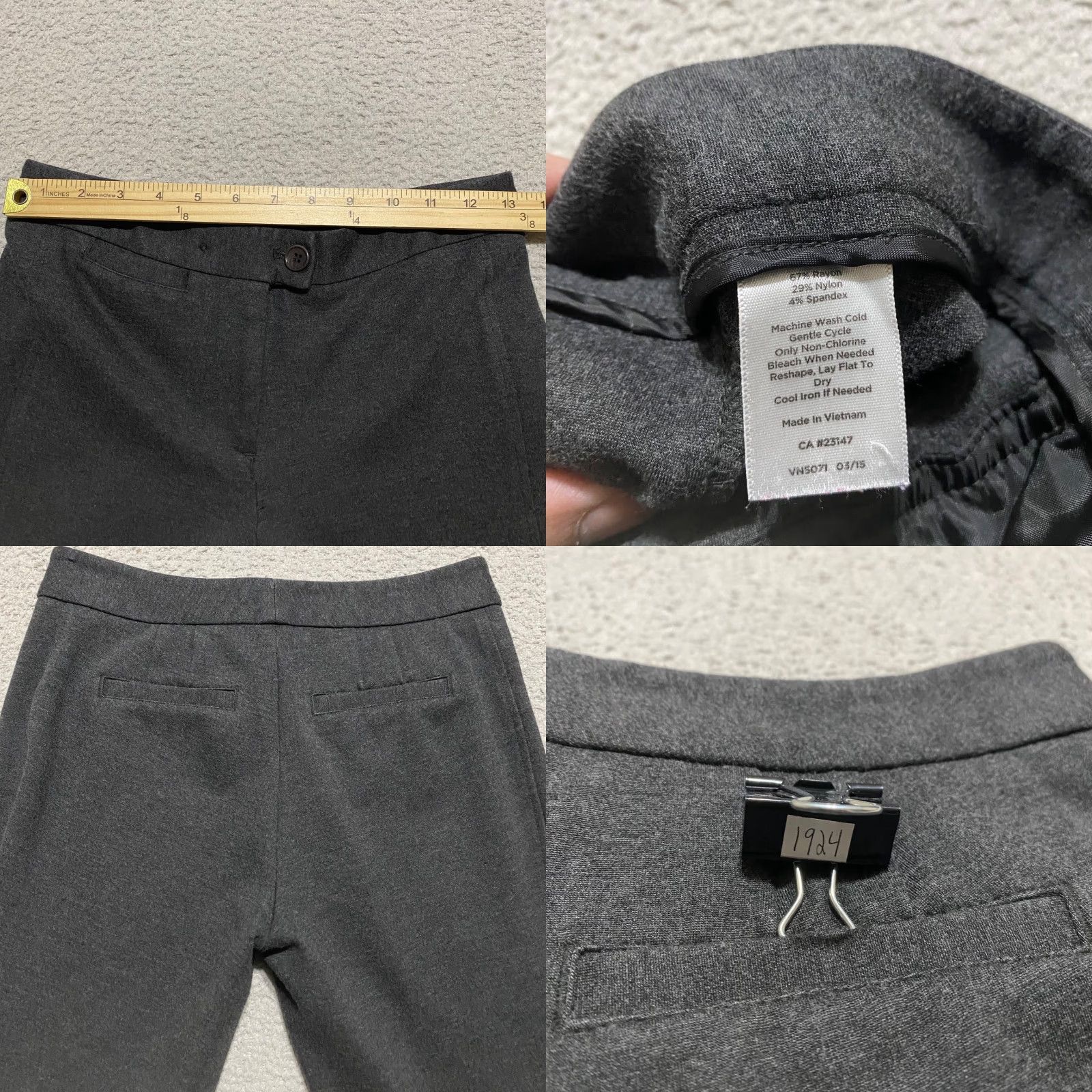 Talbots Talbots Pants Womens 0P Gray Dress Wide Leg Office Business Petite Mid Rise Size 25" / US 0 / IT 36 - 8 Thumbnail