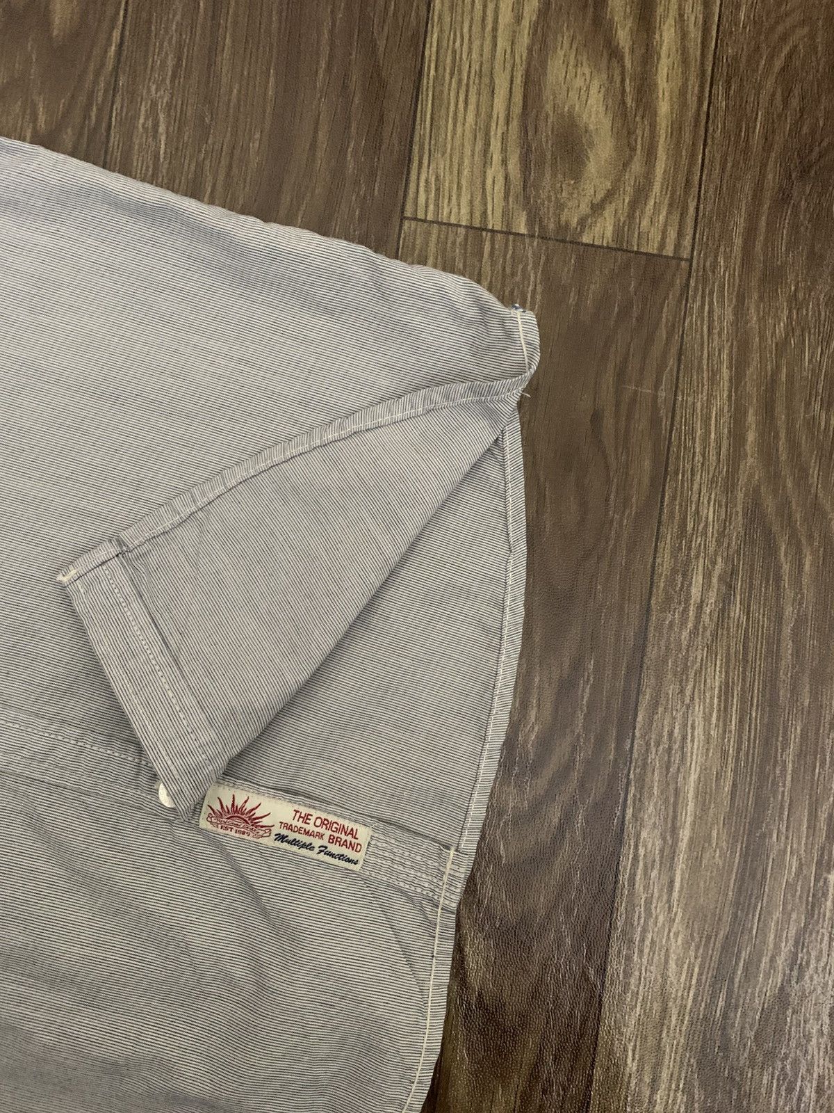 Japanese Brand Mens Shirt REAL CRUSH CLOTHING Cotton Stripe Short Sleeve Size US L / EU 52-54 / 3 - 8 Thumbnail