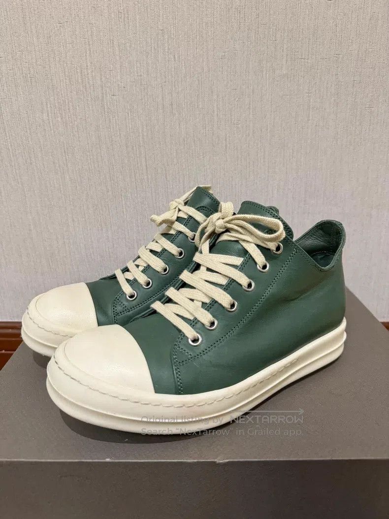 Rick Owens Rick Owens White and green Converse-style shoes Size US 5.5 / IT 35.5 - 1 Thumbnail
