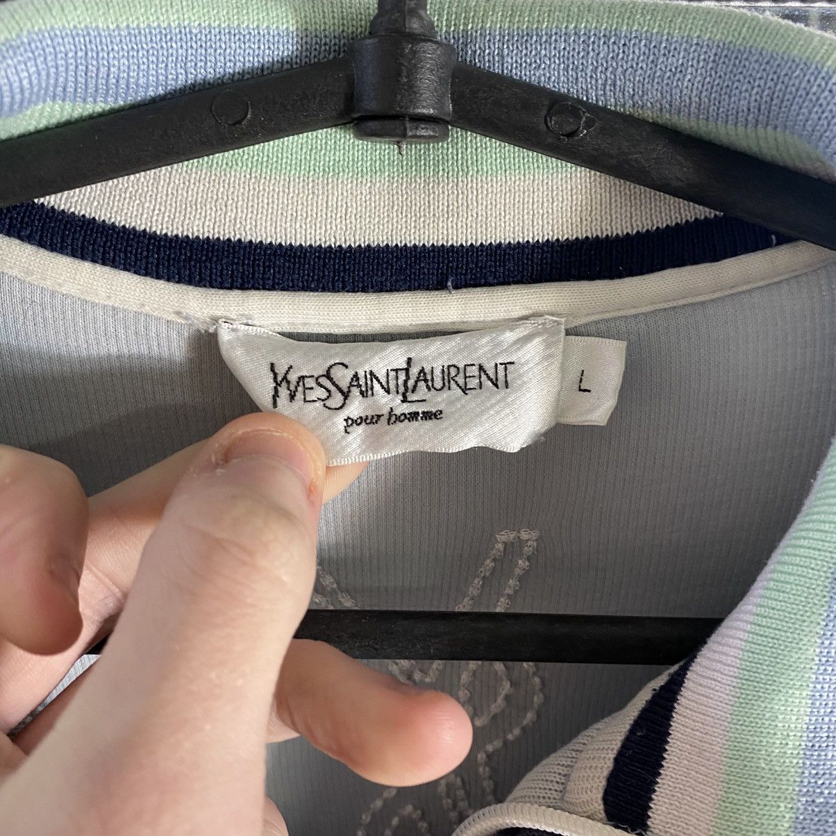 Yves Saint Laurent Yves Saint Laurent YSL big logo zip up stripes Size US L / EU 52-54 / 3 - 4 Thumbnail