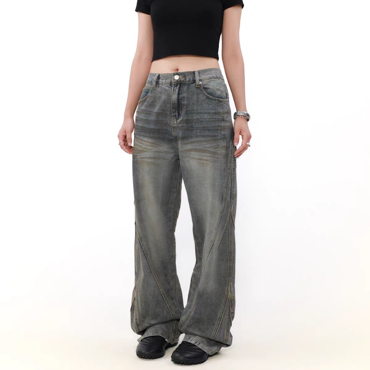 Vintage high street grey baggy jeans