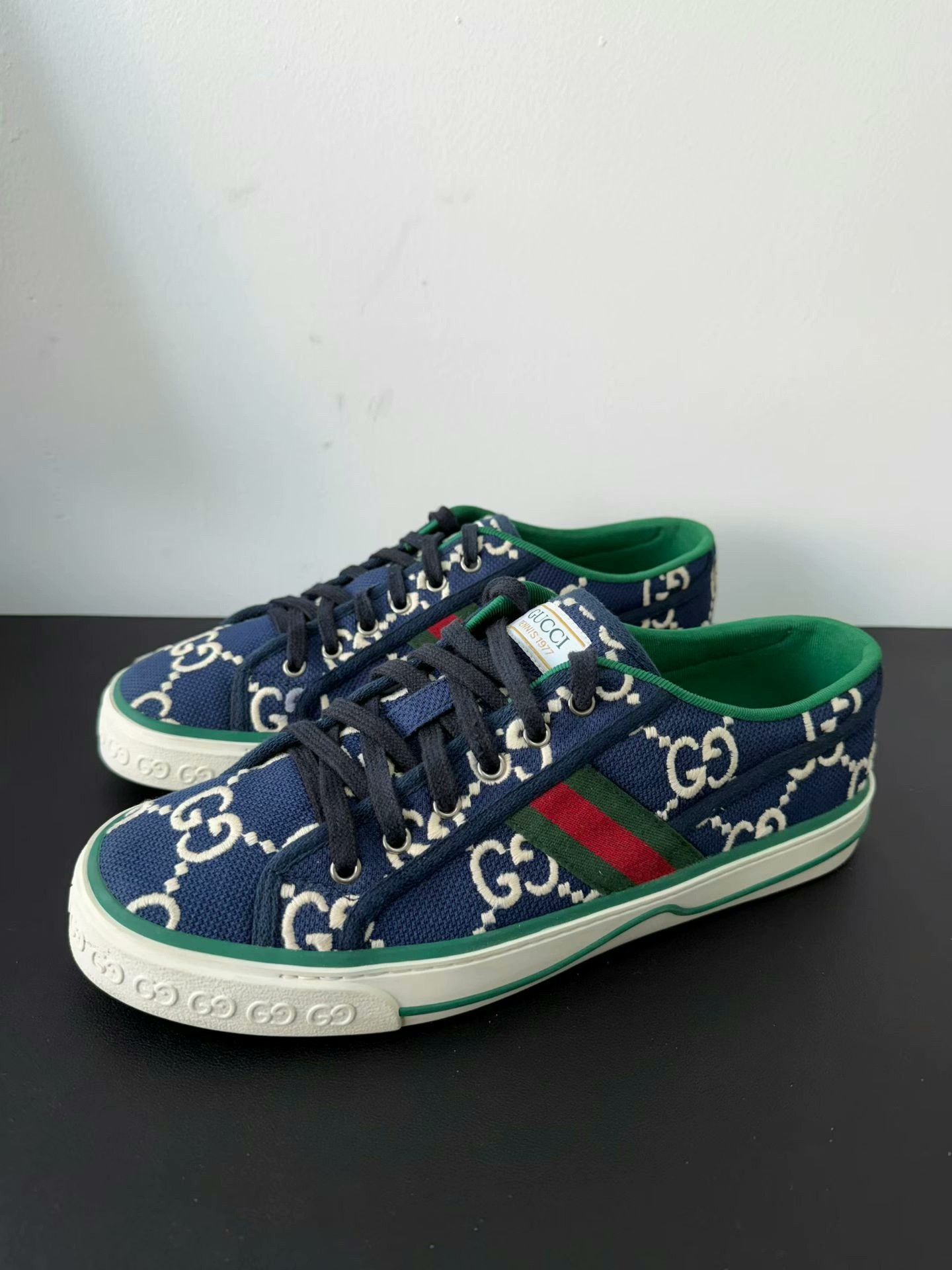Gucci gucci 1977 vintage sneakers in navy green Size US 9.5 / EU 42-43 - 1 Thumbnail