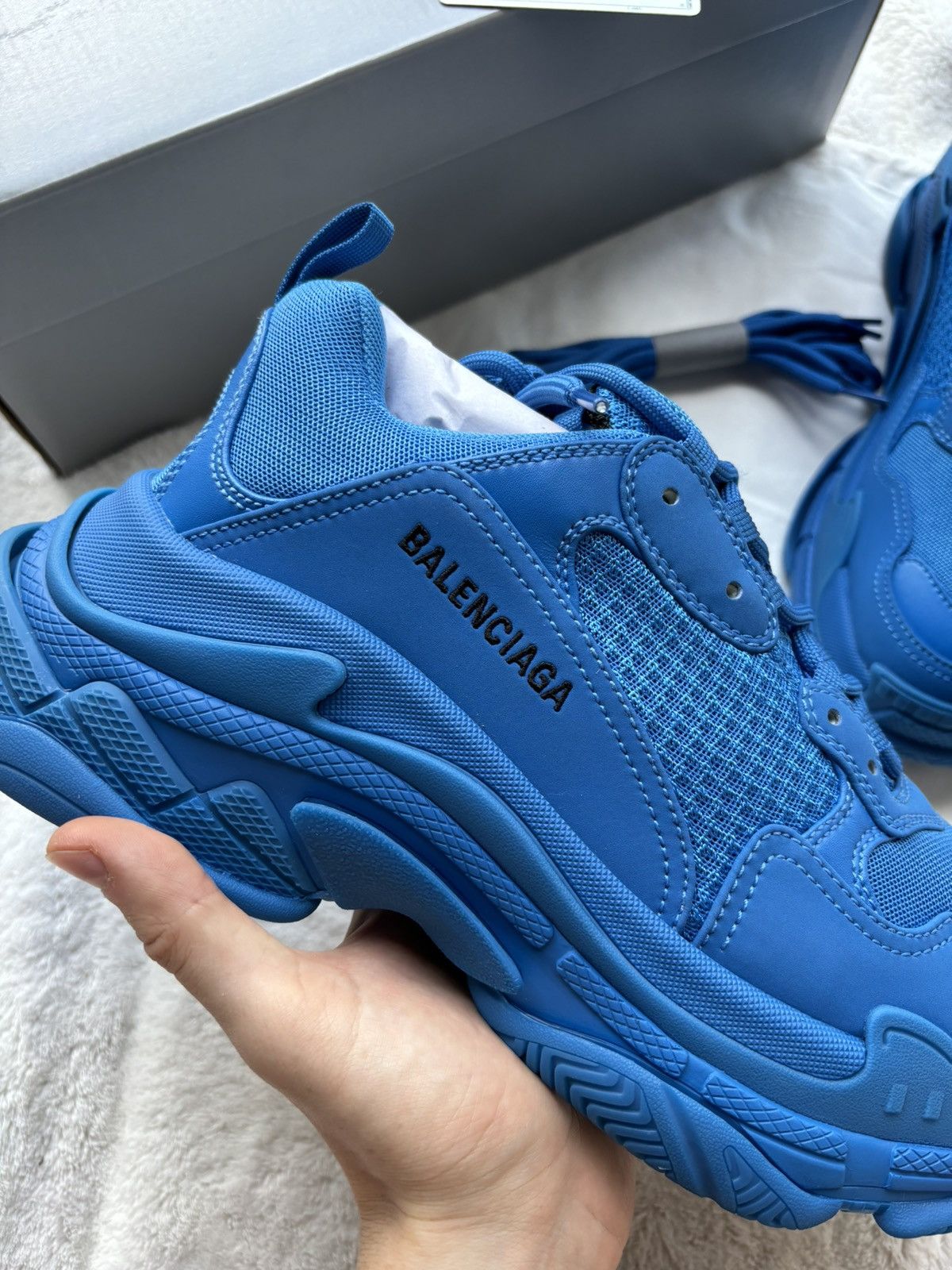 Balenciaga Balenciaga Triple Blue Triple S Sneakers Size US 9 / EU 42 - 2 Thumbnail