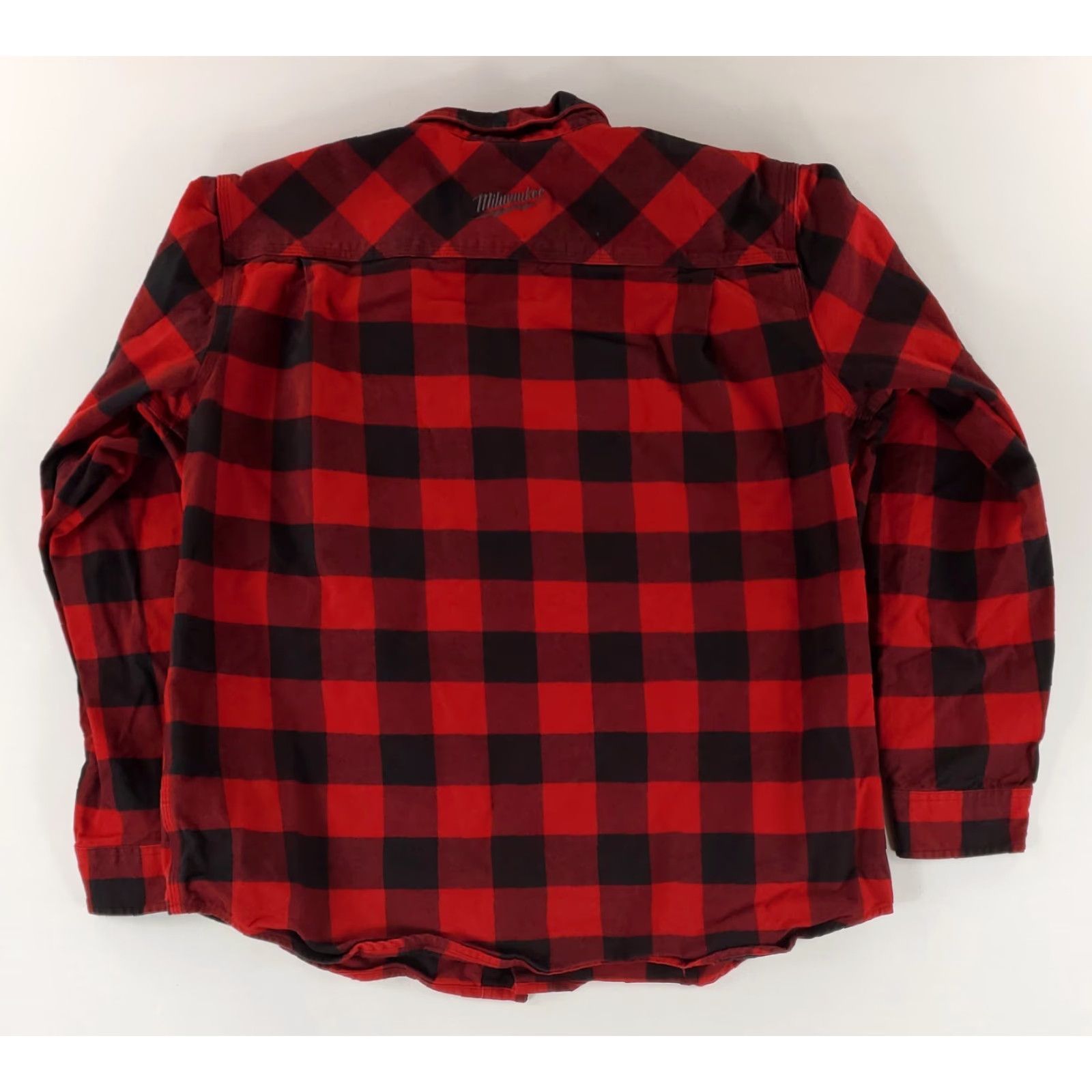 Vintage Milwaukee Gridiron Button Up Shirt Buffalo Check Flannel Red Black Mens XL Size US XL / EU 56 / 4 - 4 Thumbnail