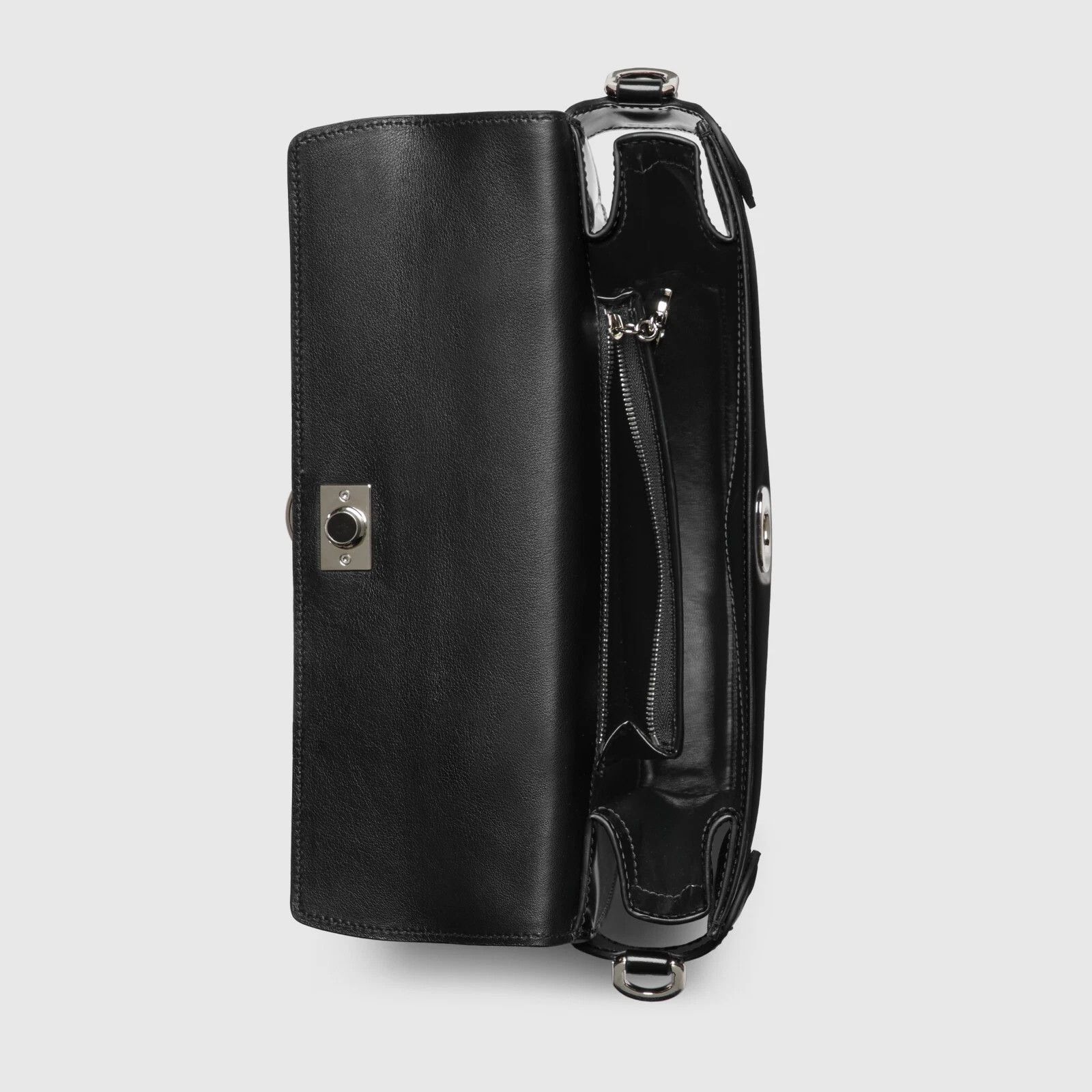 Gucci GUCCI Half-Moon Small Black Leather Top Handle New Auth Size ONE SIZE - 6 Thumbnail