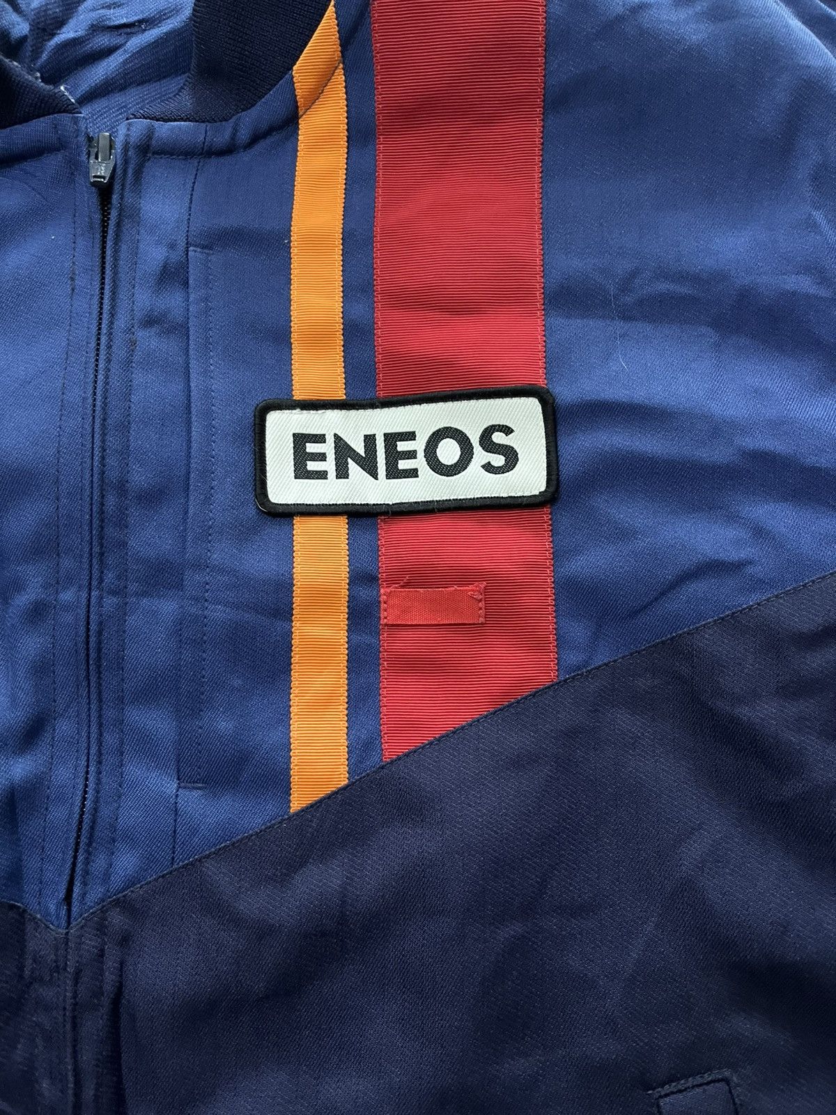 Japanese Brand ENEOS Japan Jacket Navy Red Stripe Racing Uniform Vintage Size US L / EU 52-54 / 3 - 4 Thumbnail