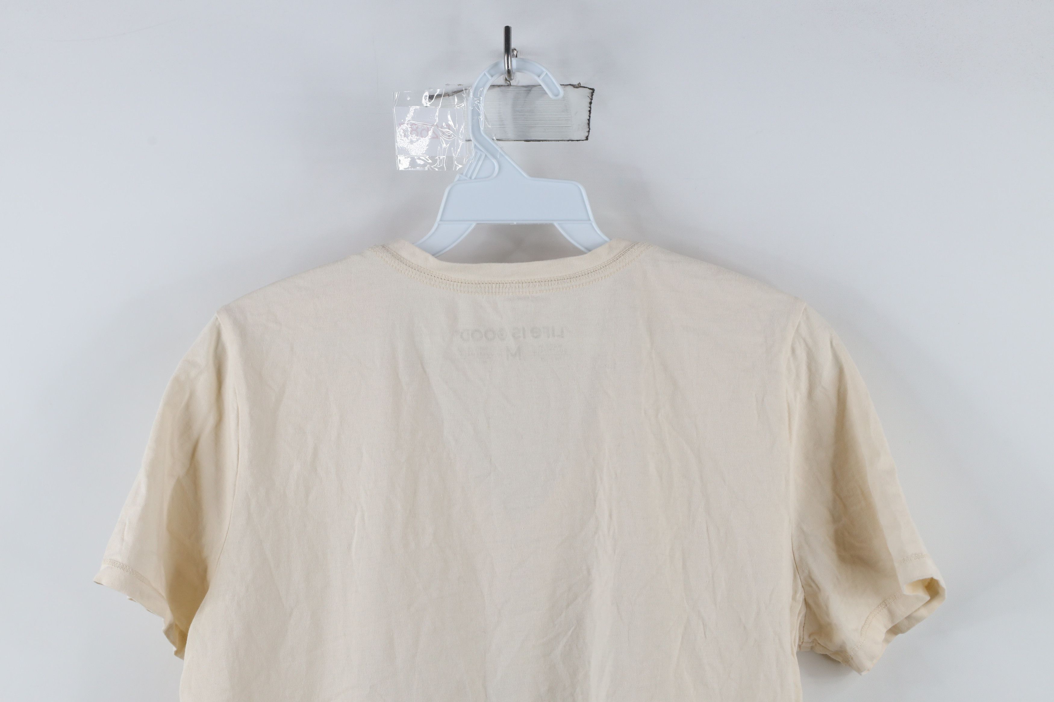 Life is Good × Vintage Life Is Good Peace Love Tennis V-Neck T-Shirt Beige Size M / US 6-8 / IT 42-44 - 10 Thumbnail