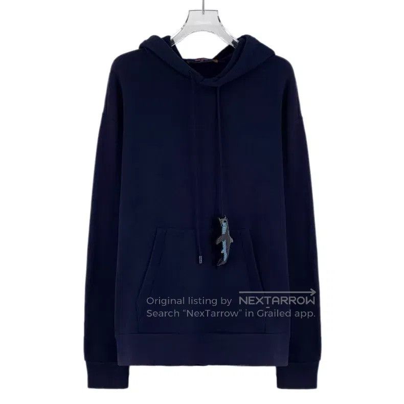 Louis Vuitton Louis Vuitton Navy Blue Shark Beaded Cotton Hooded Drawstr Size US M / EU 48-50 / 2 - 1 Thumbnail