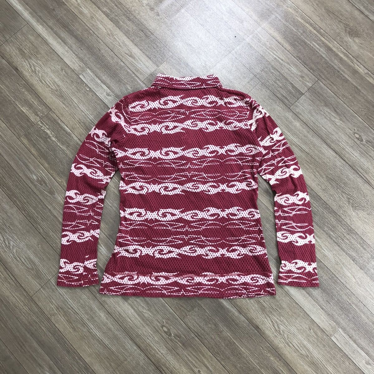 Hysteric Glamour × Japanese Brand Vintage Hyteric Glamour Cyber Tribal Flame Pink Mesh Top Size S / US 4 / IT 40 - 14 Thumbnail
